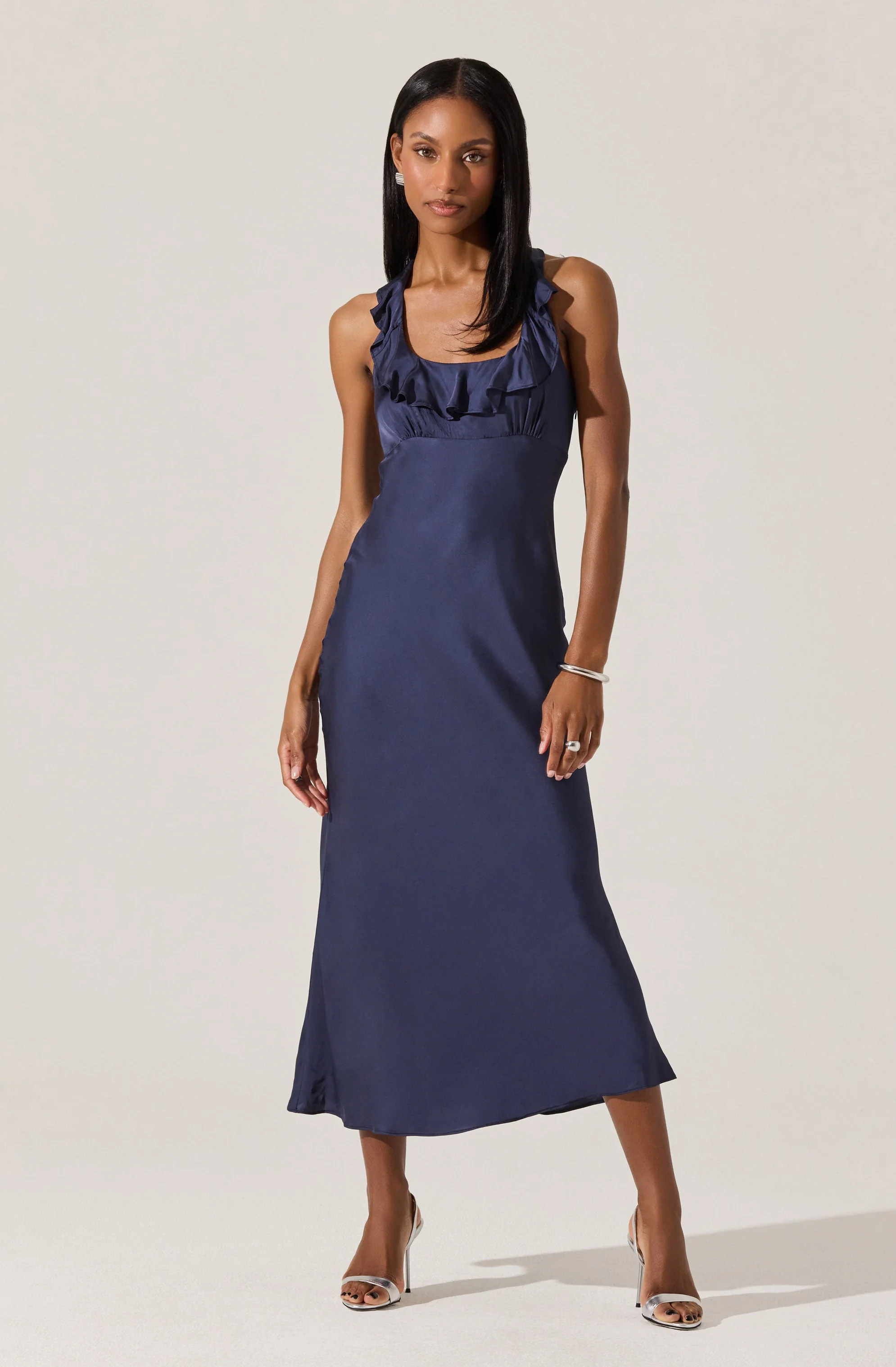 Morrigan Ruffle Trim Halter Dress