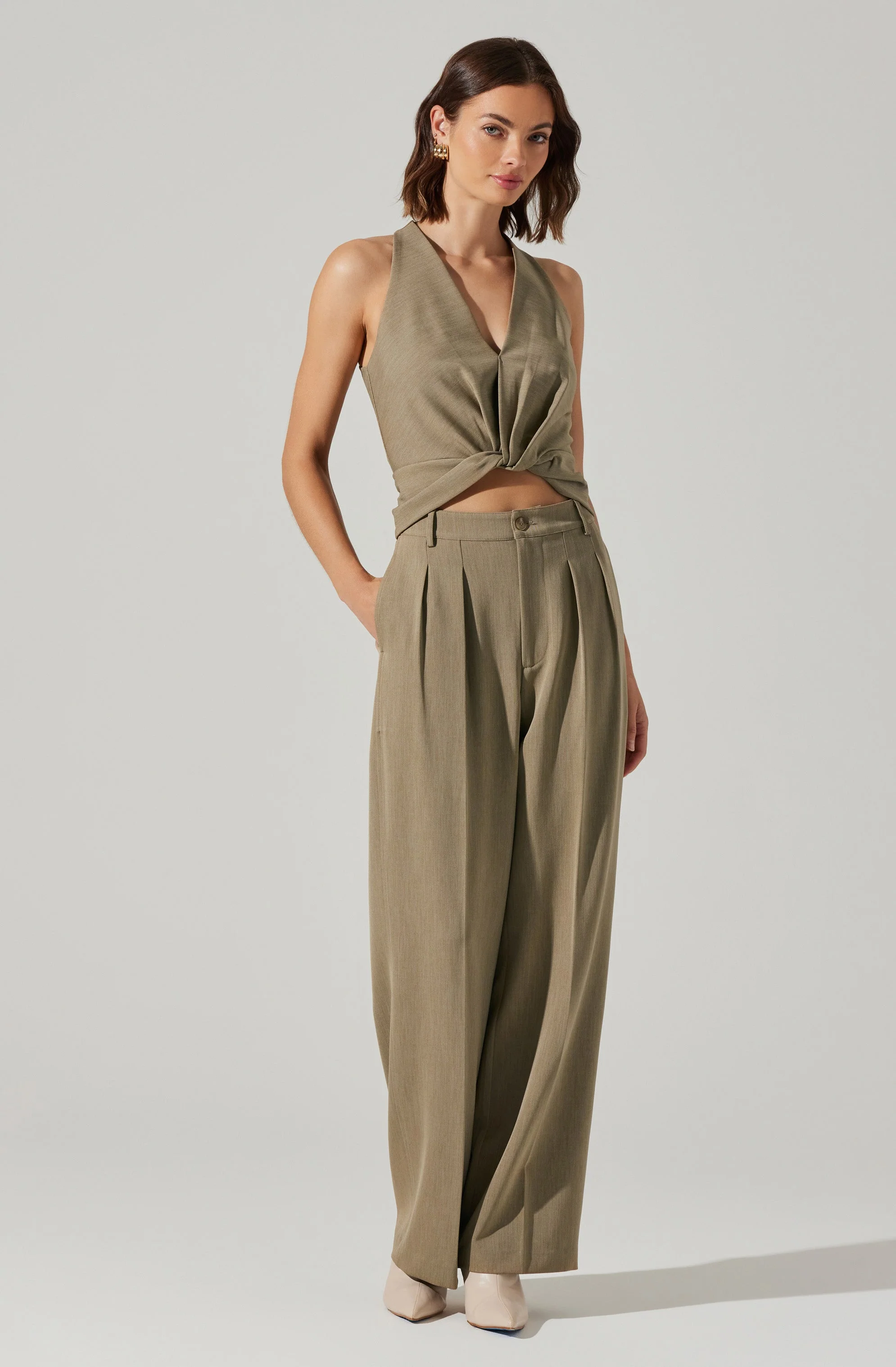 Faria Twist Front Crop Top