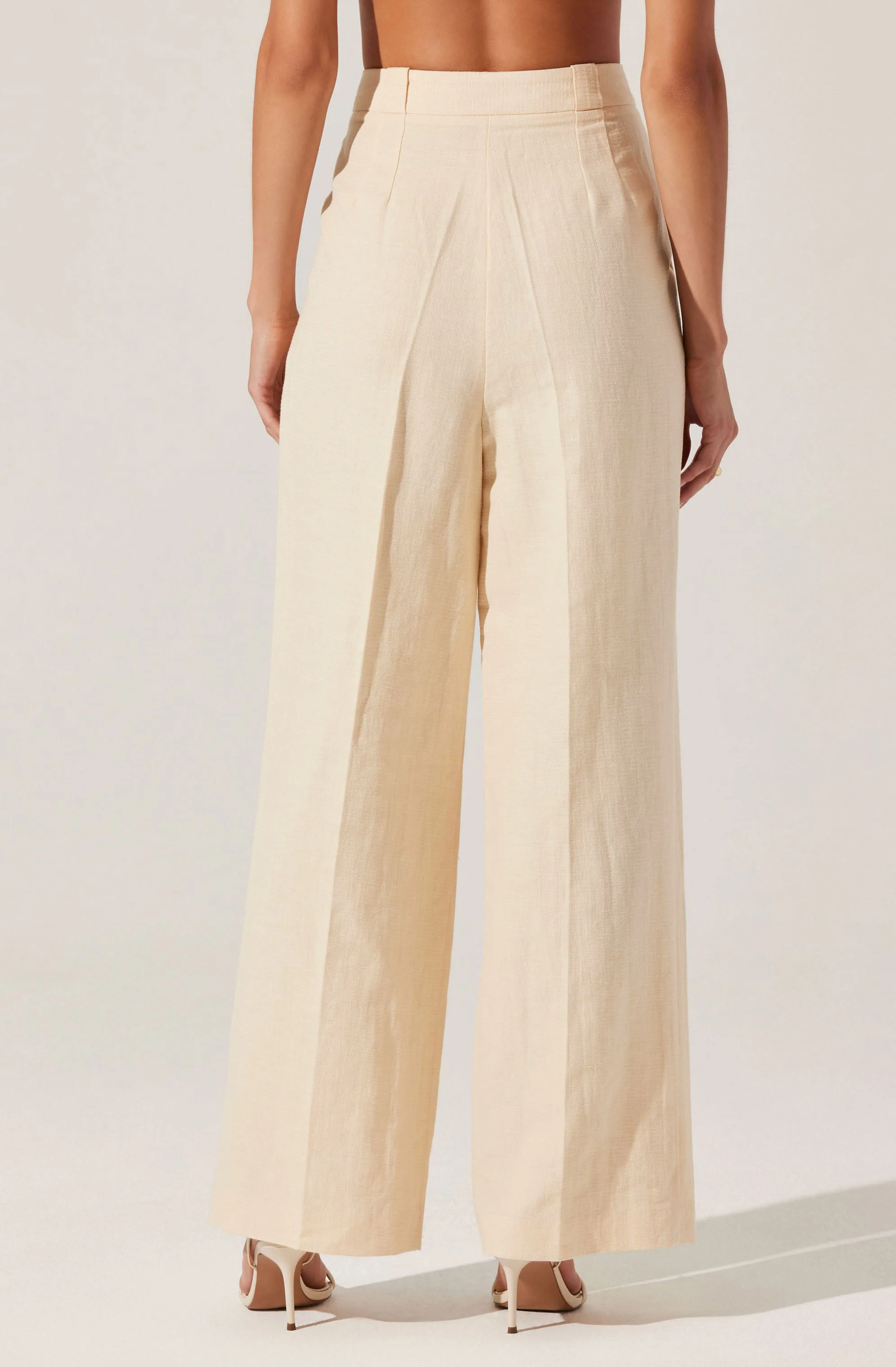 Bryony Linen Blend Pleated Pants
