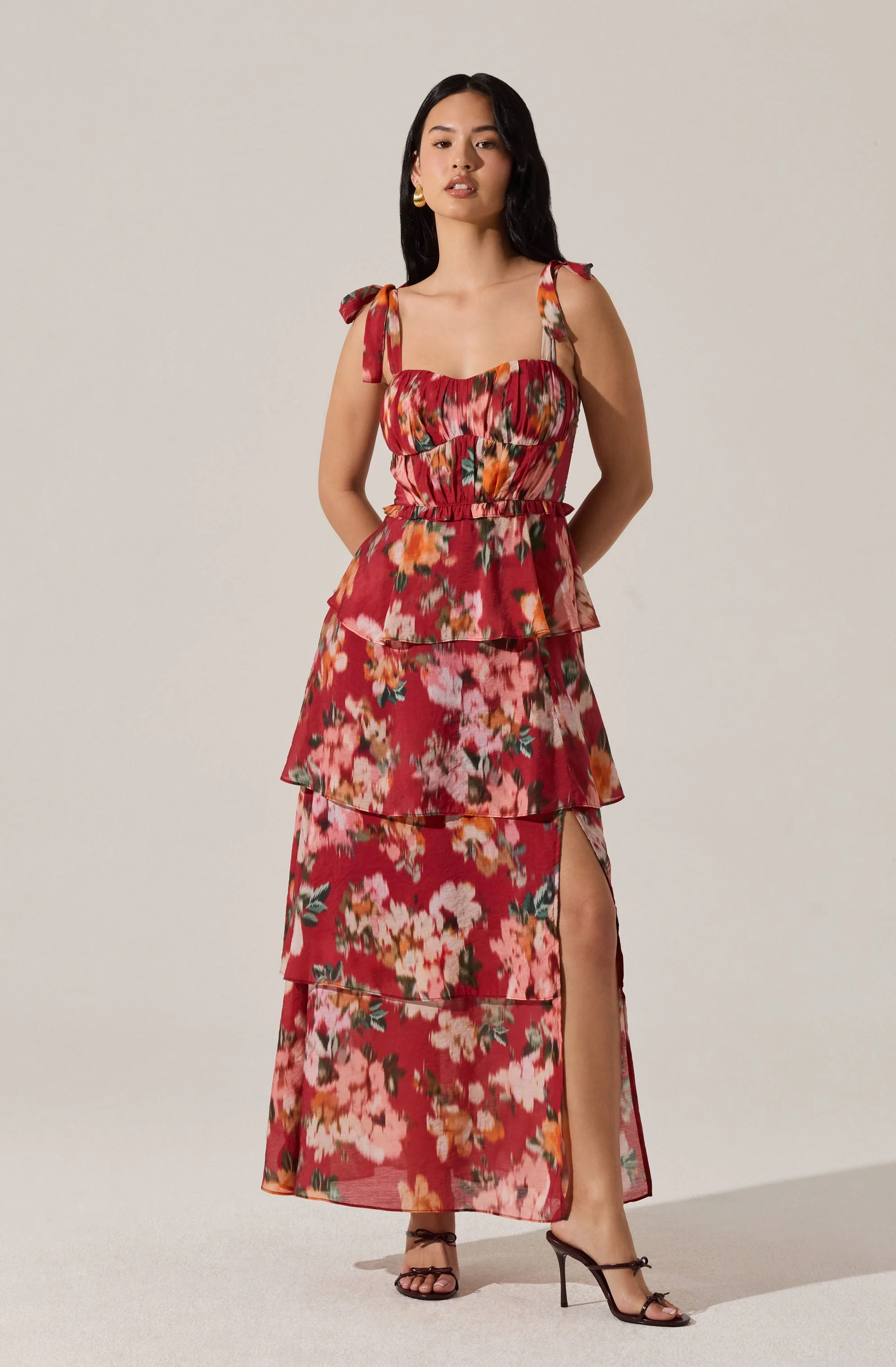 Mellorie Sweetheart Tiered Maxi Dress