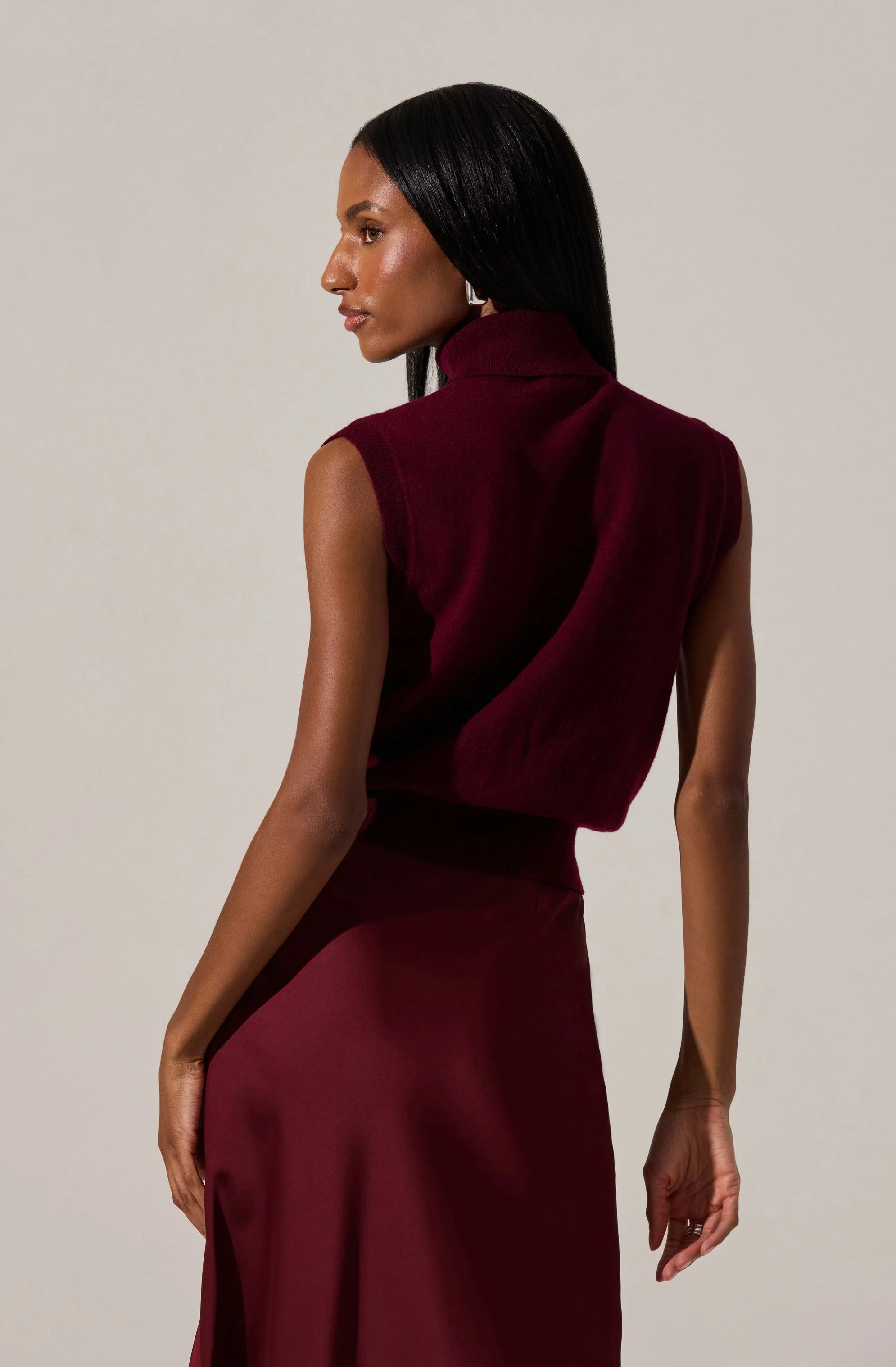 Avah Sleeveless Turtleneck Sweater