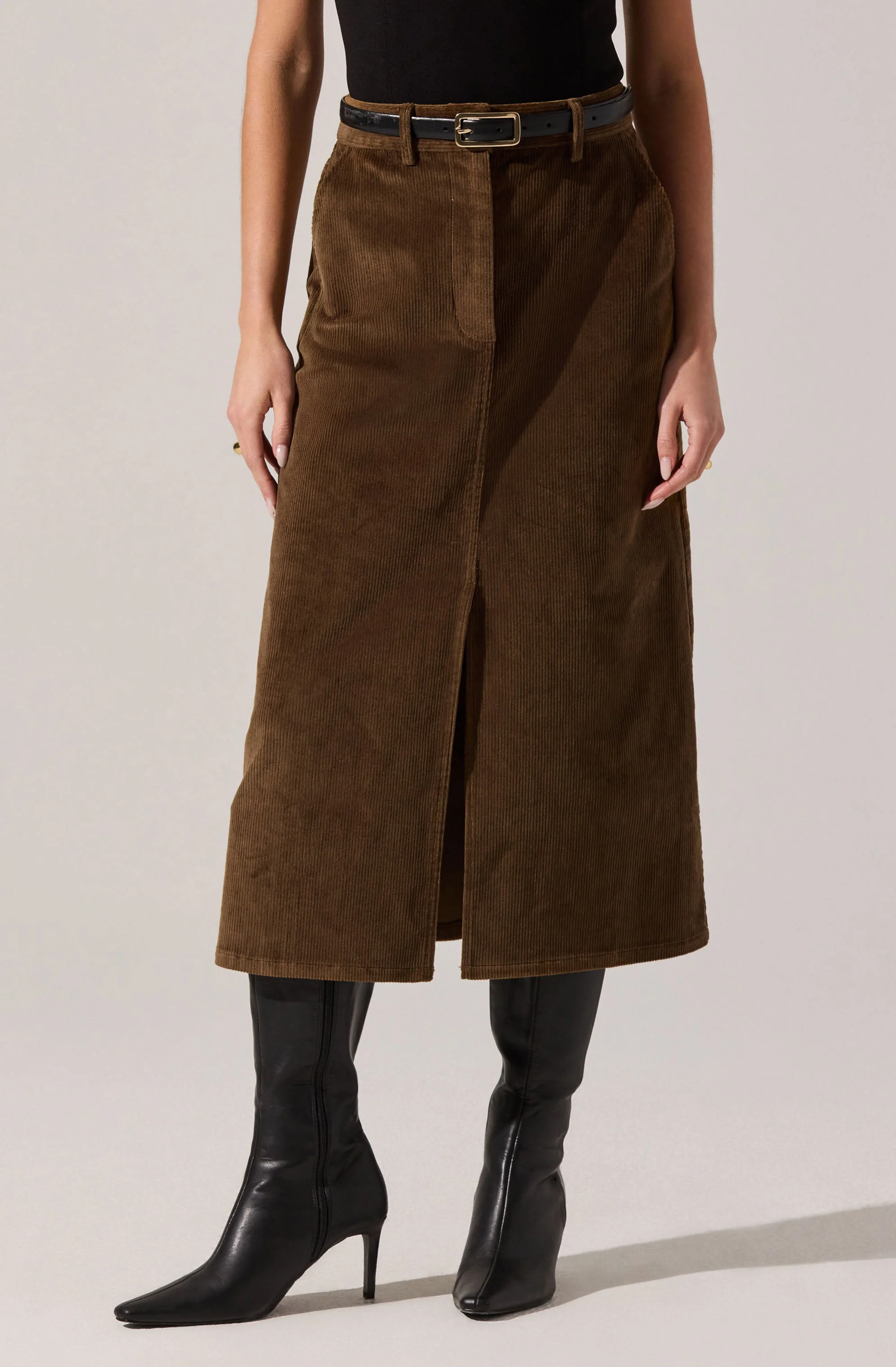 Rielle Corduroy Pencil Skirt