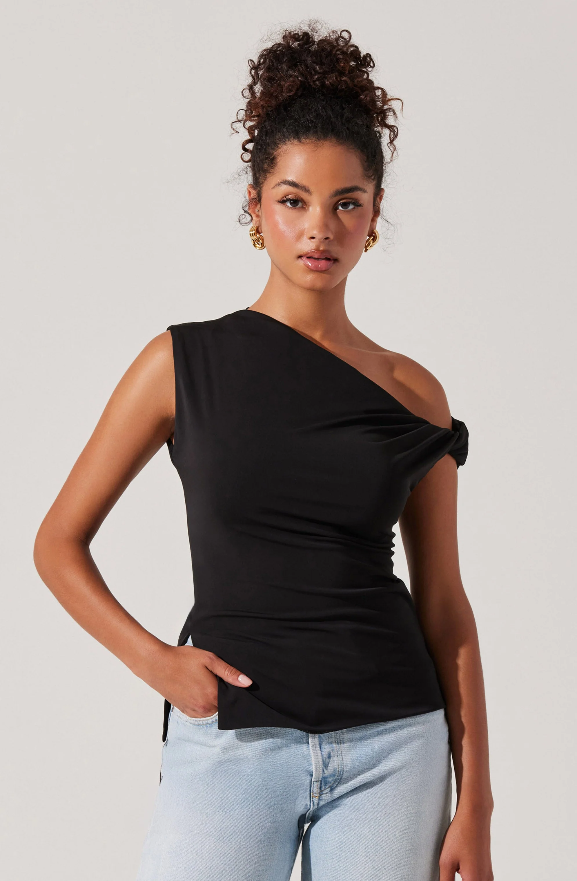 Aphra Twisted Off Shoulder Top