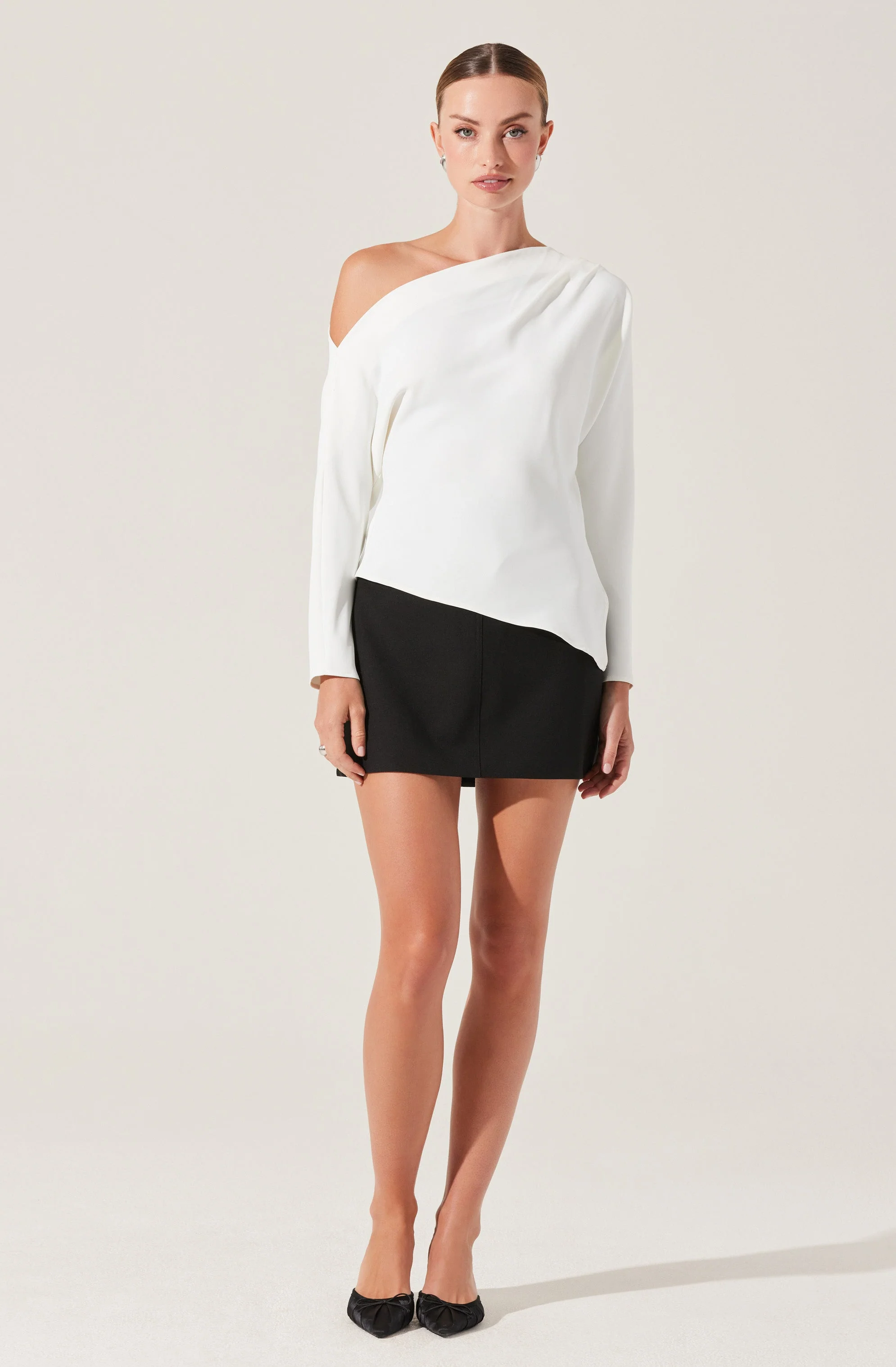 Orlia Off Shoulder Asymmetric Top