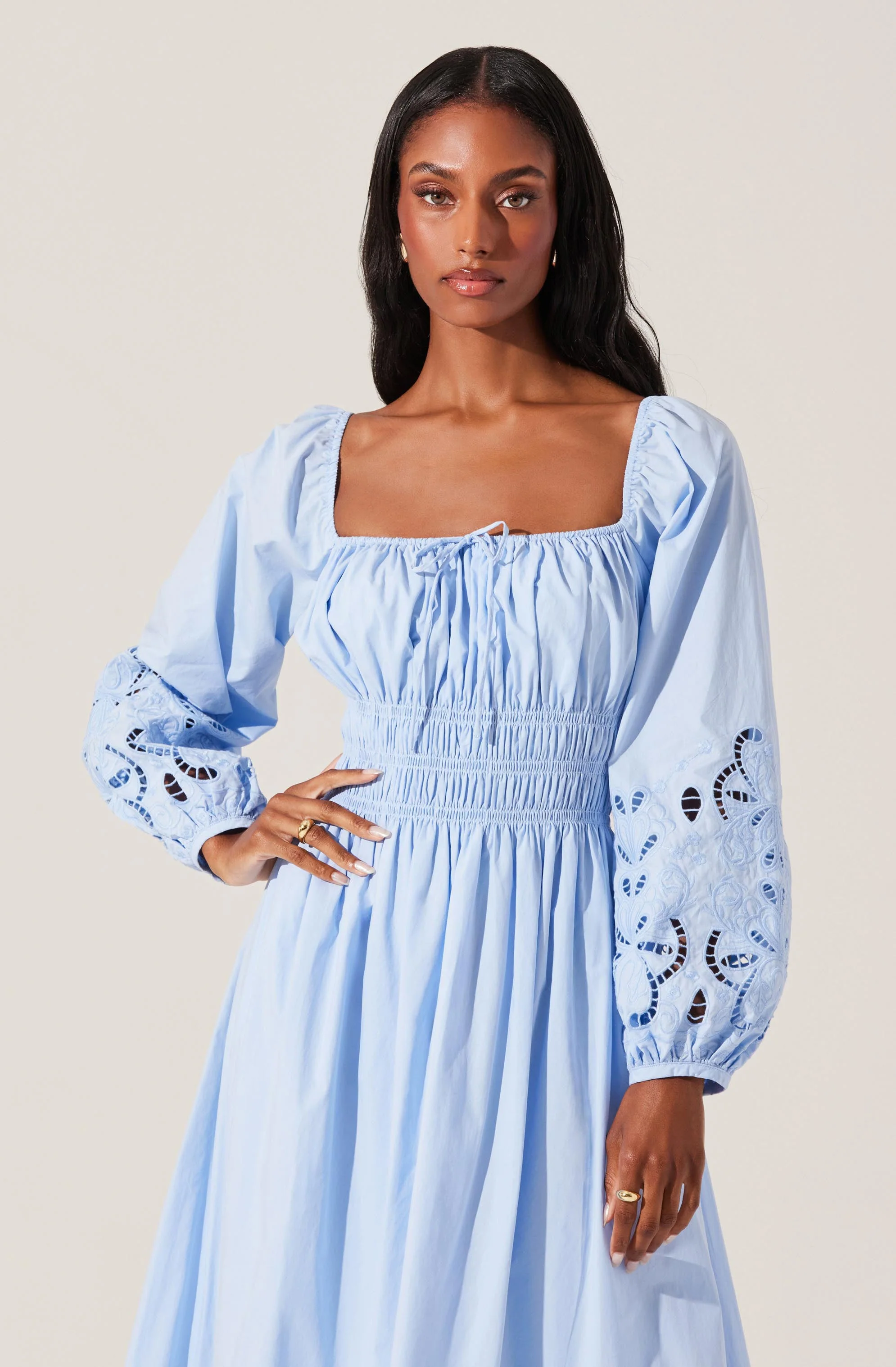 Wisnia Eyelet Embroidered Dress