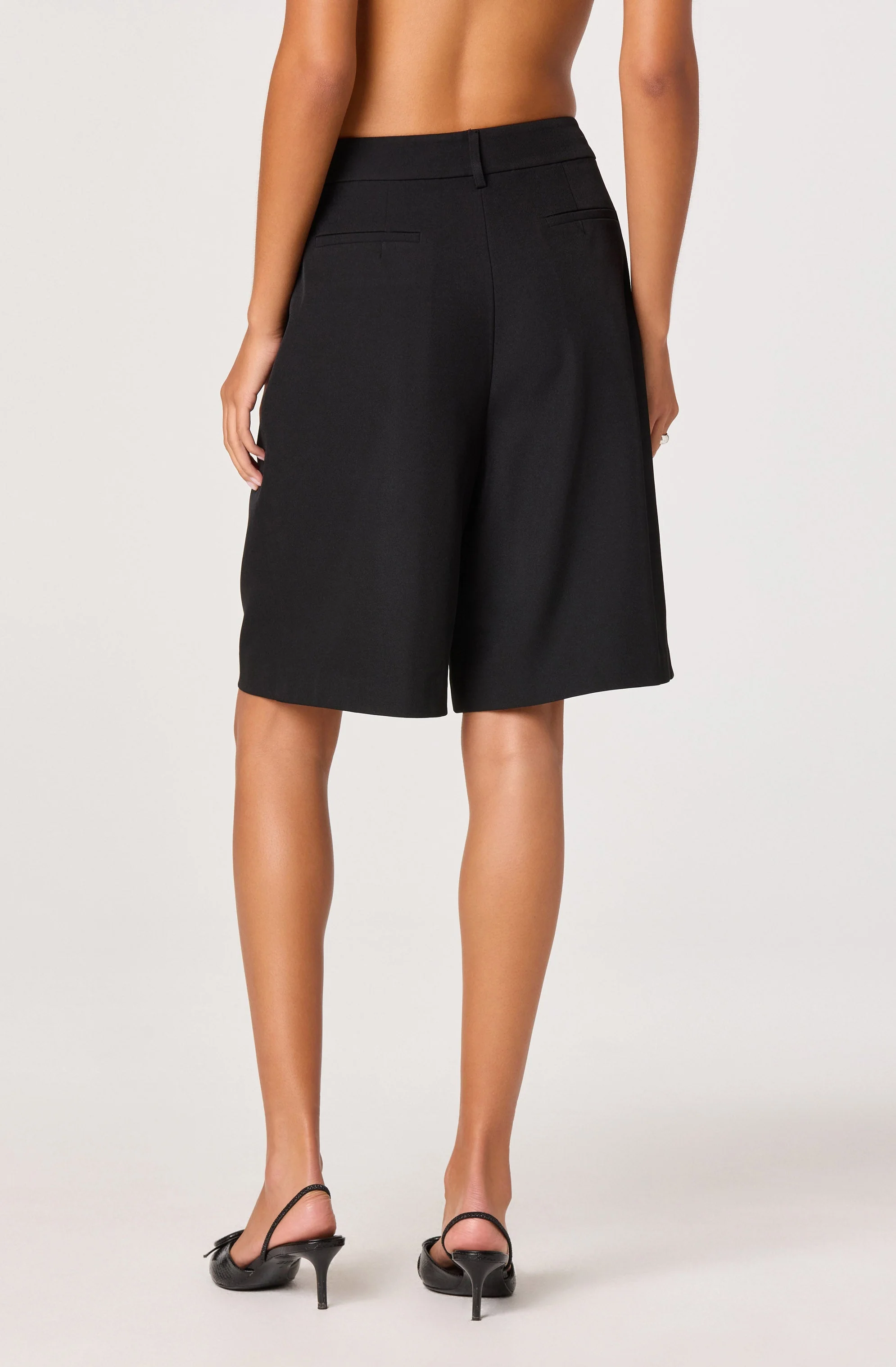 Pleat Front Tailored Bermuda Shorts