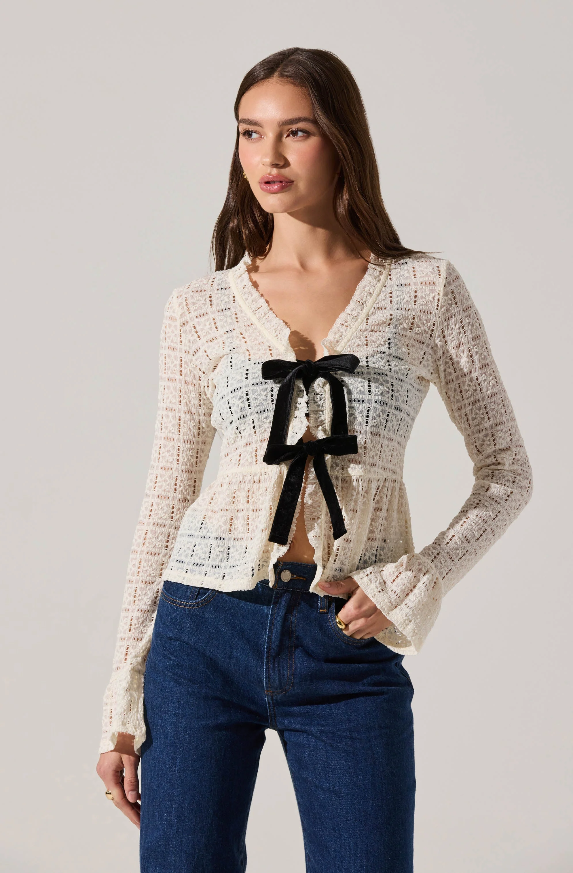 Miliana Contrast Bow Top