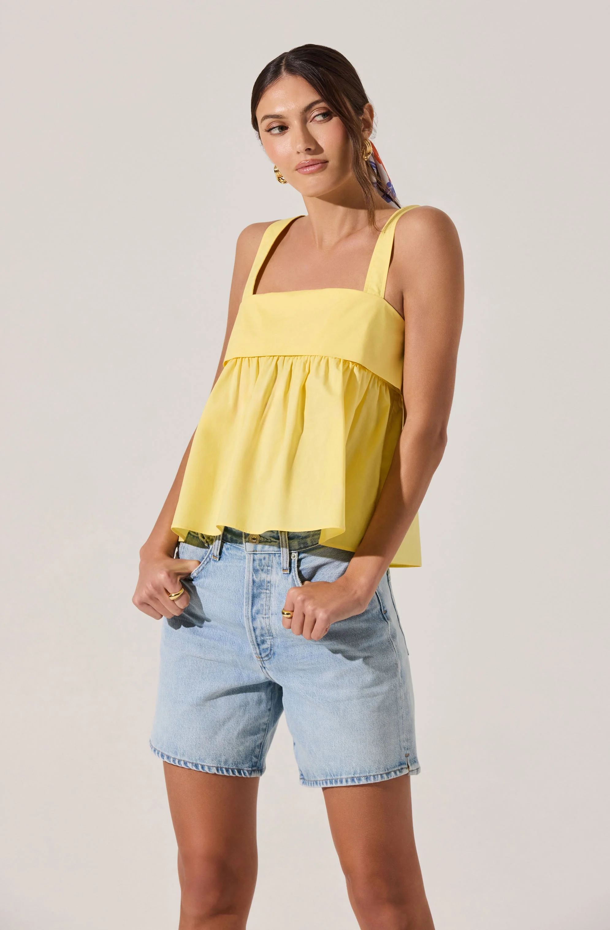 Square Neck Babydoll Top