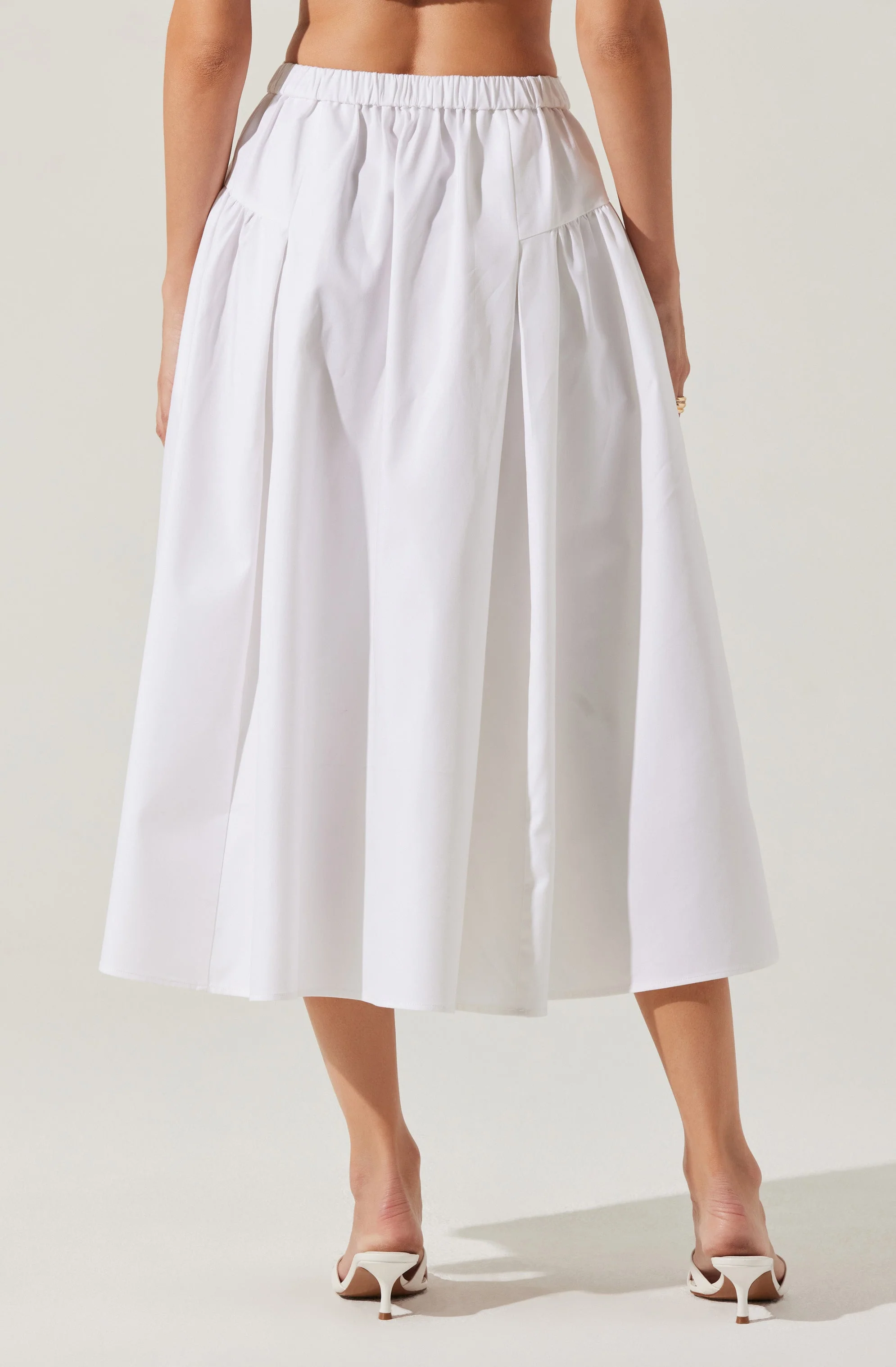 Laila Ruched Detail Midi Skirt