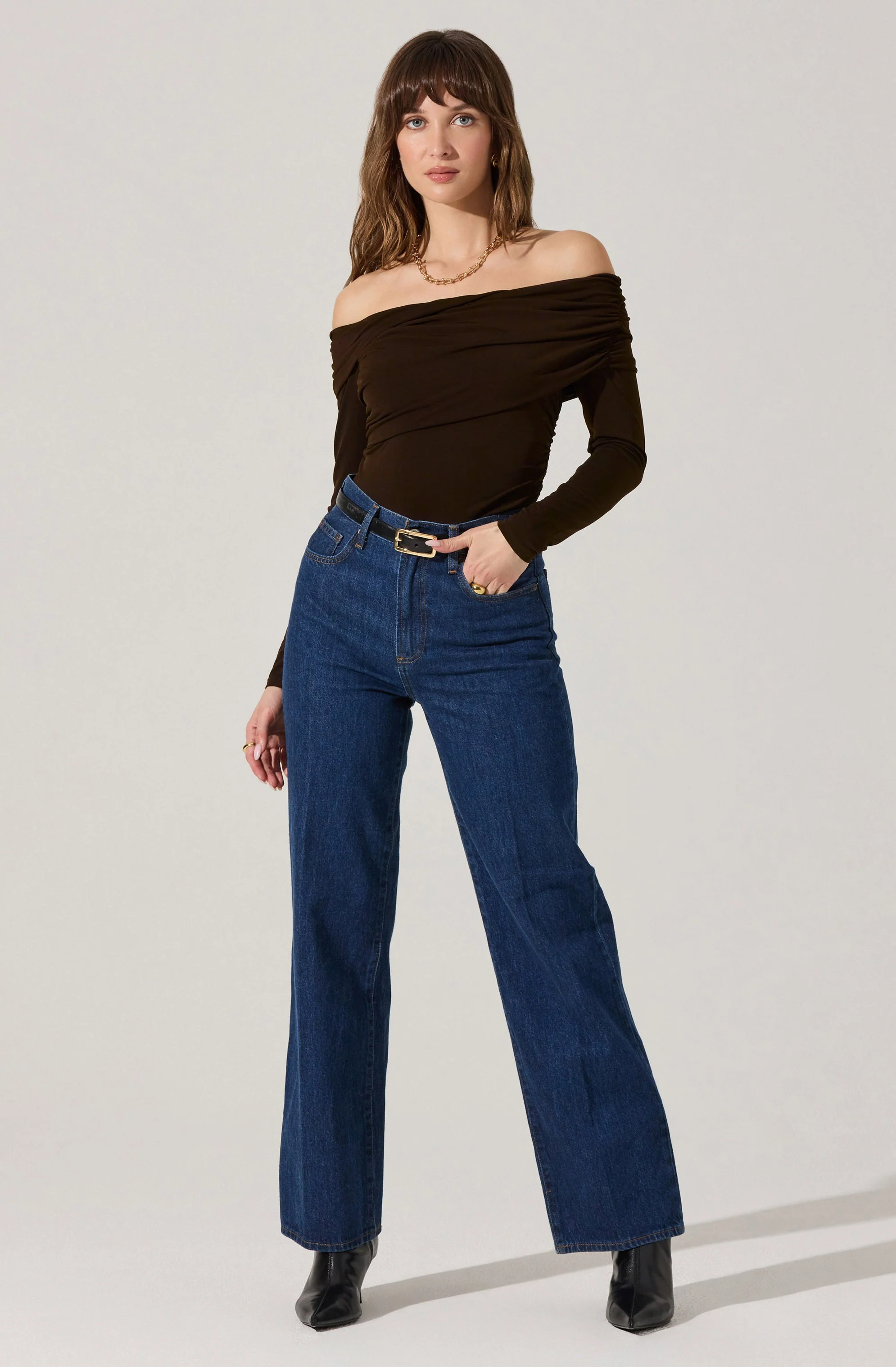 Datia Ruched Off Shoulder Top