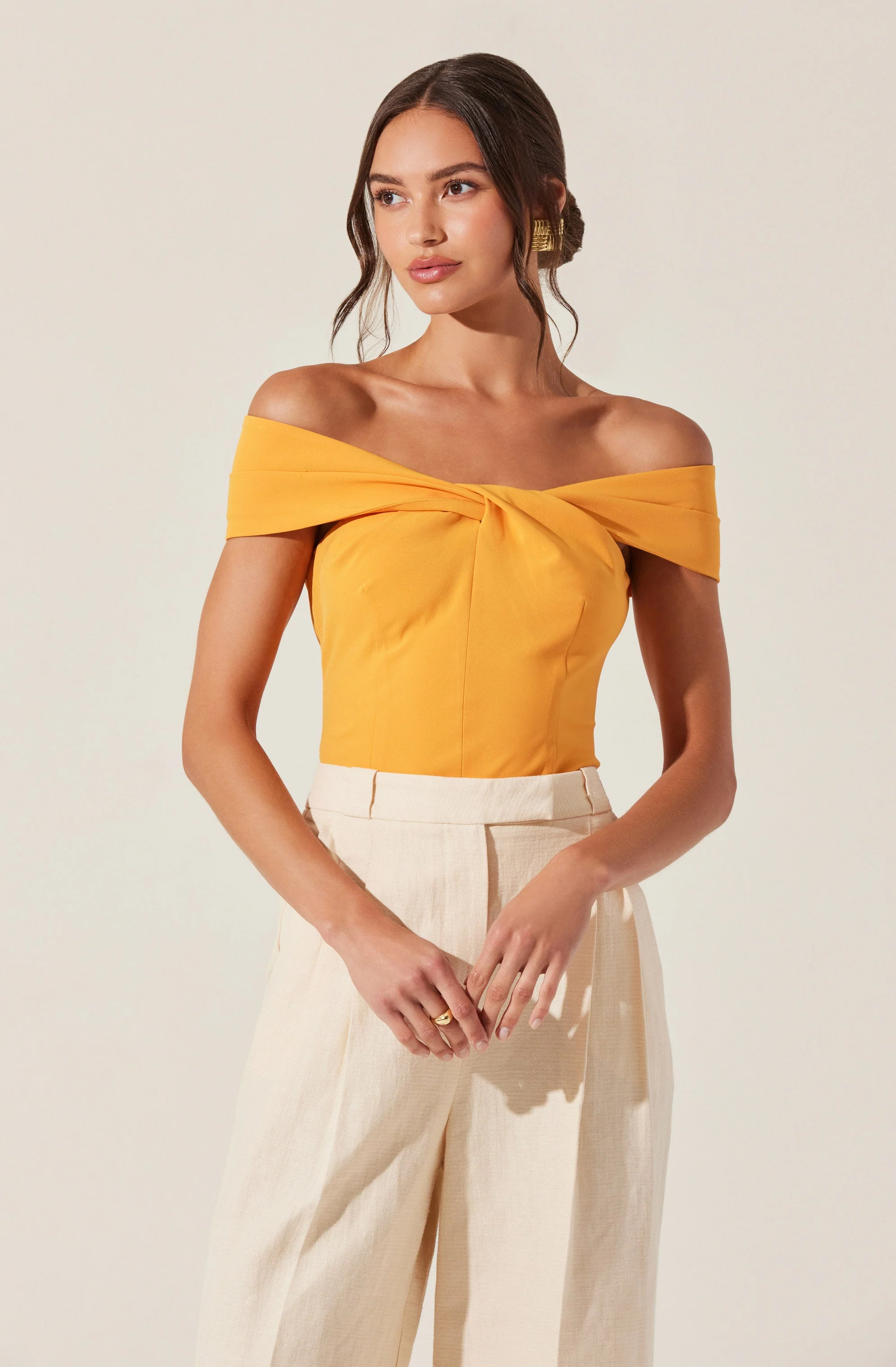Catherine Twist Off Shoulder Top