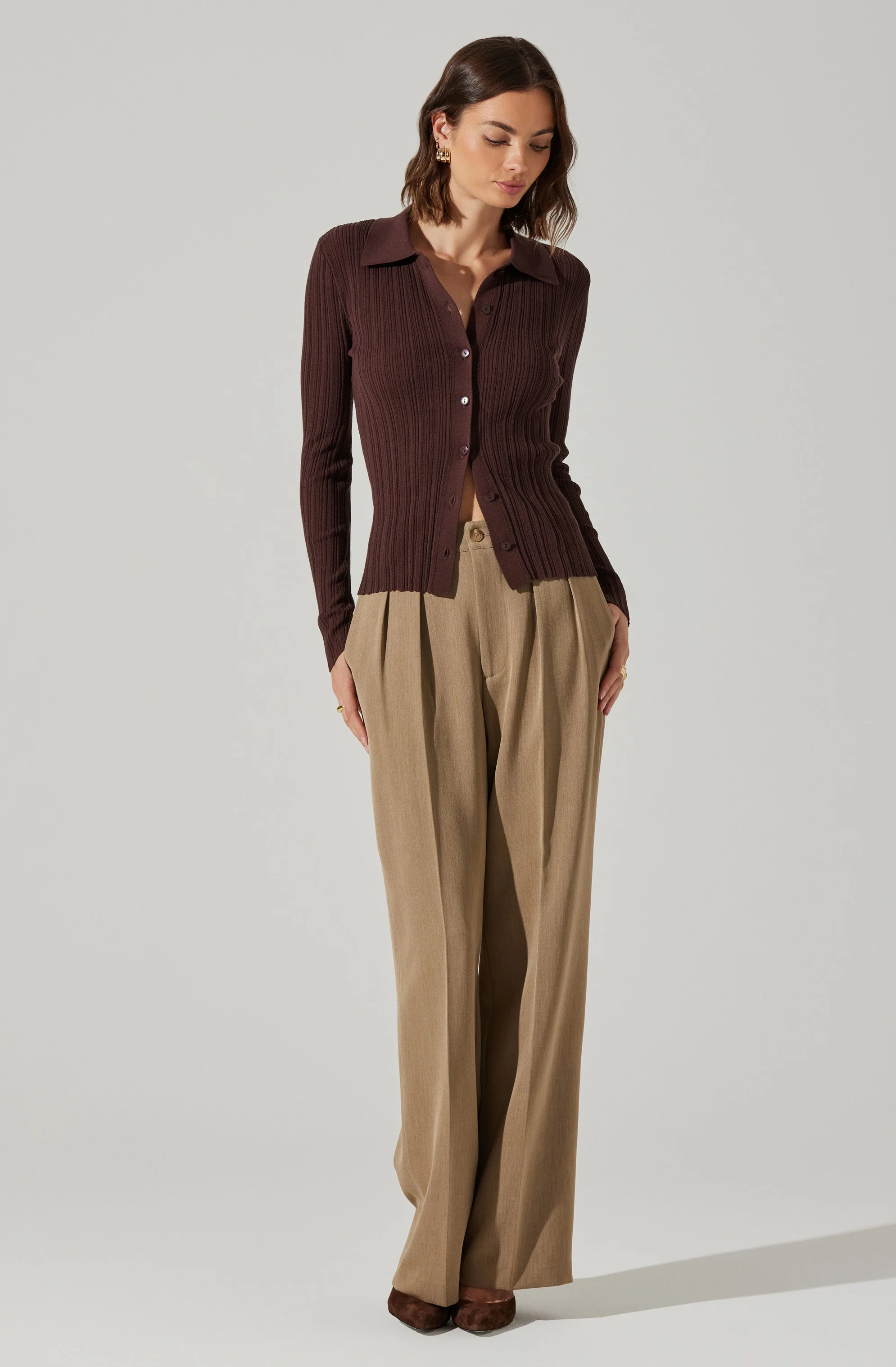 Eliot Collared Button-Up Sweater