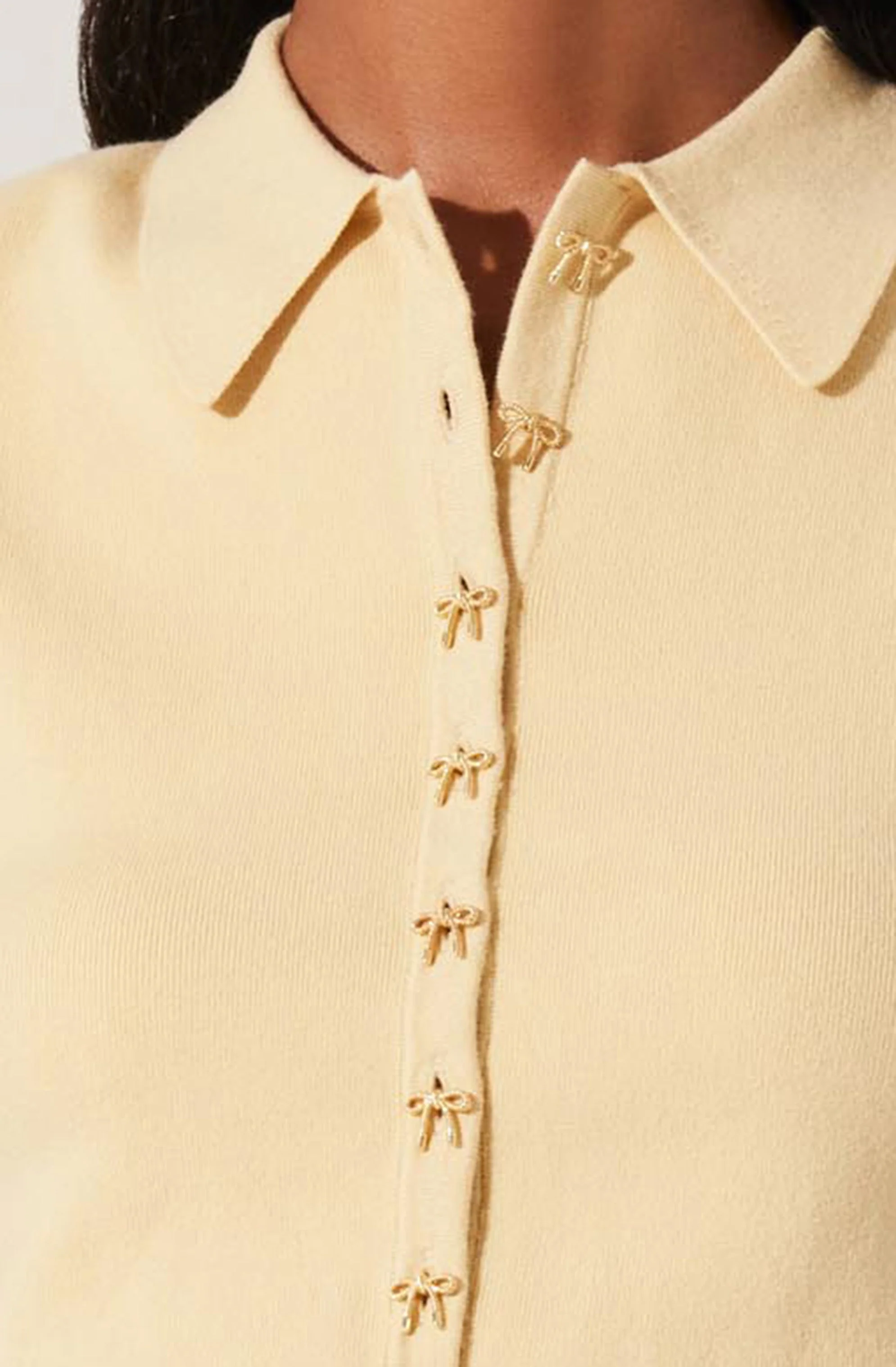 Kori Bow Embellished Sweater Top