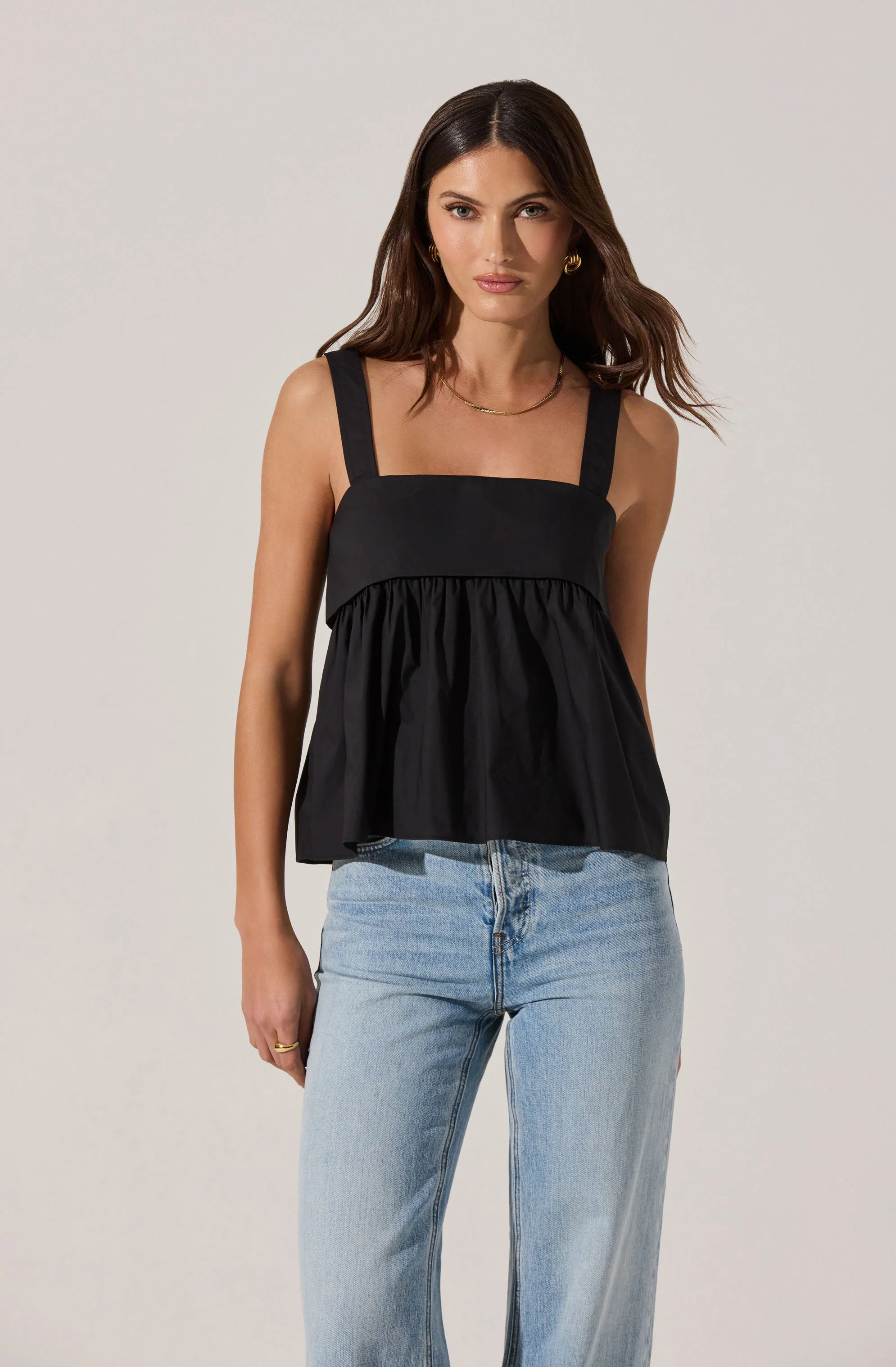 Square Neck Babydoll Top