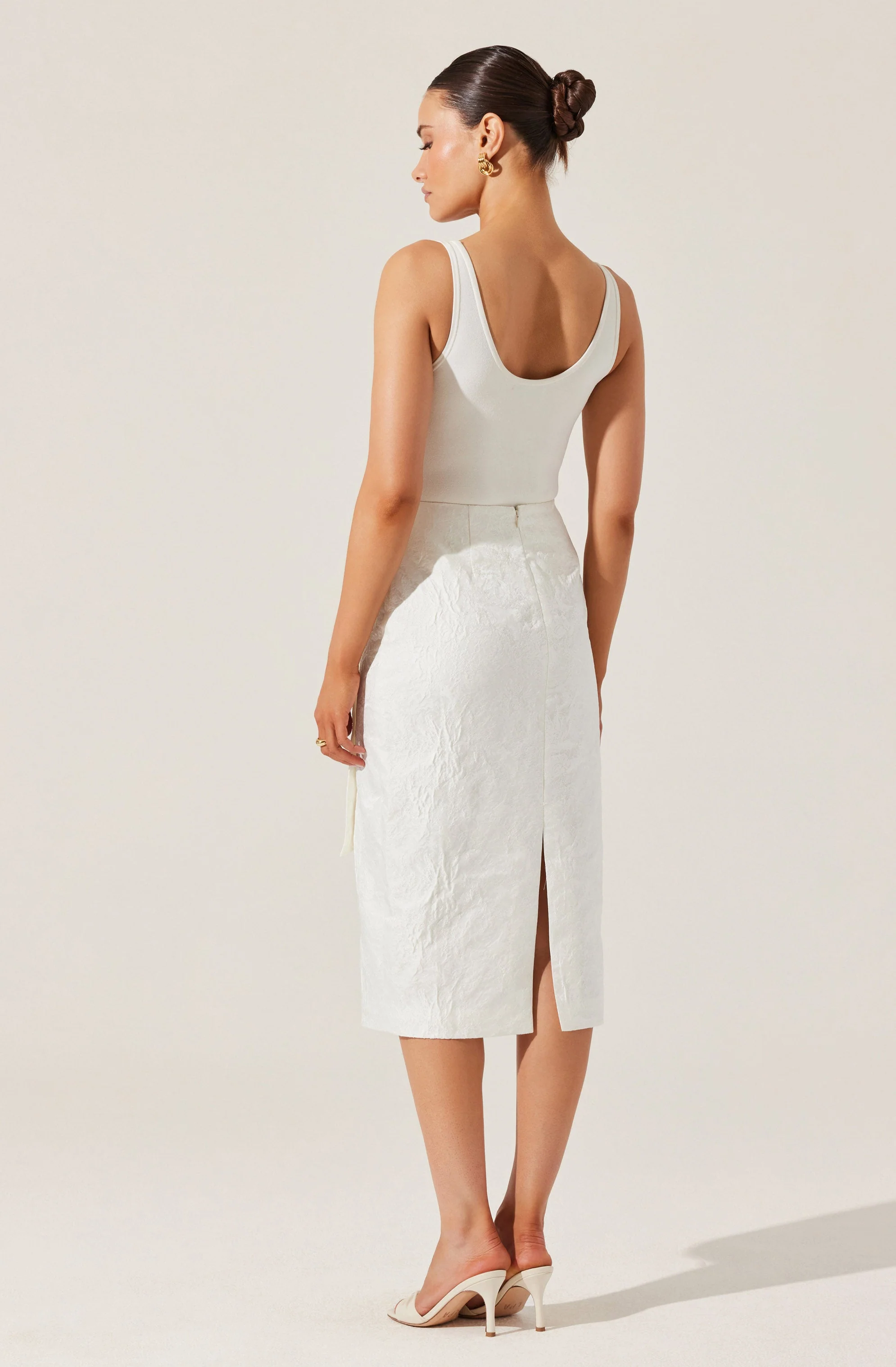 Jazmine Floral Jacquard Midi Skirt