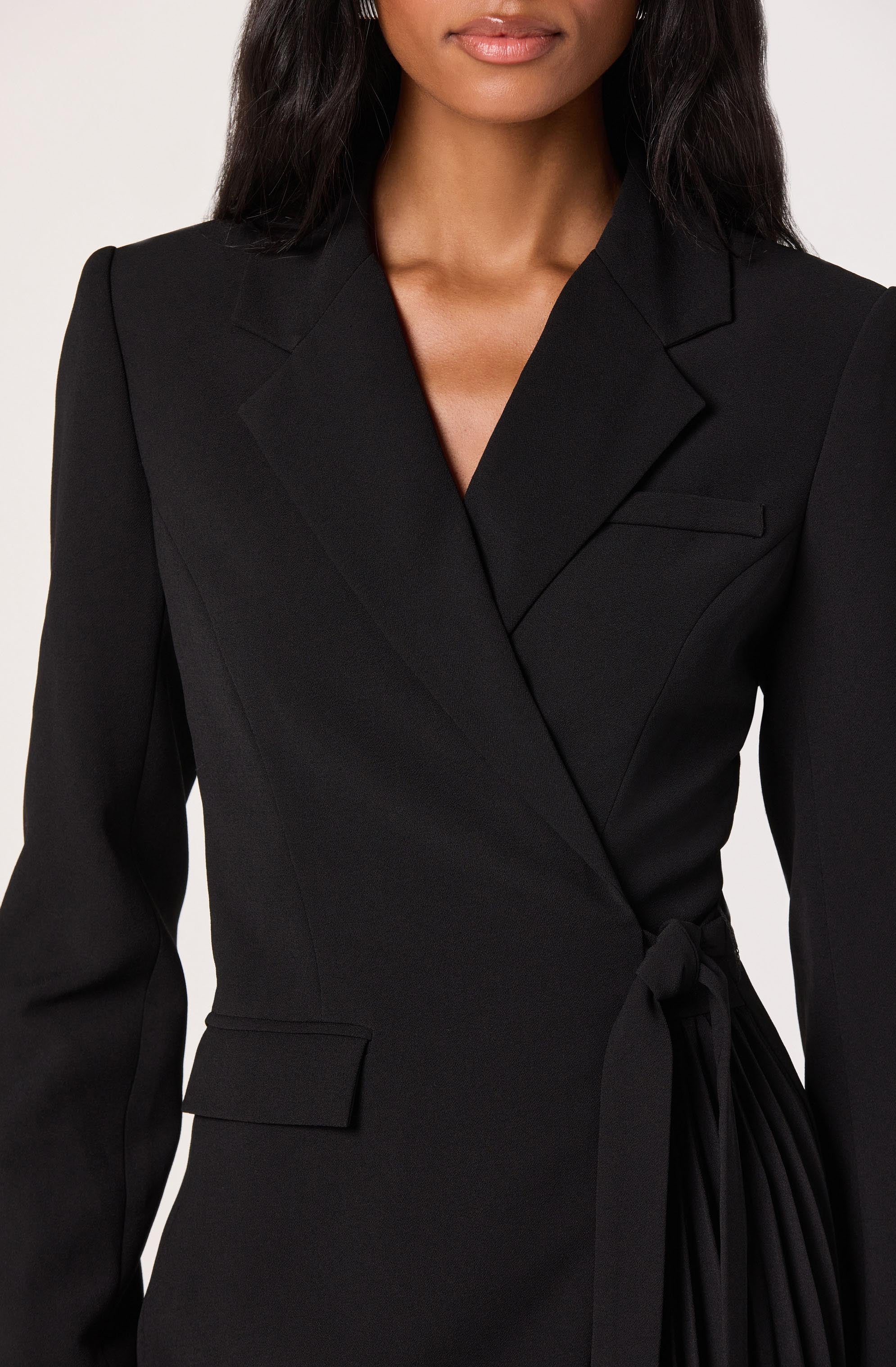 Kesari Pleated Blazer Wrap Dress