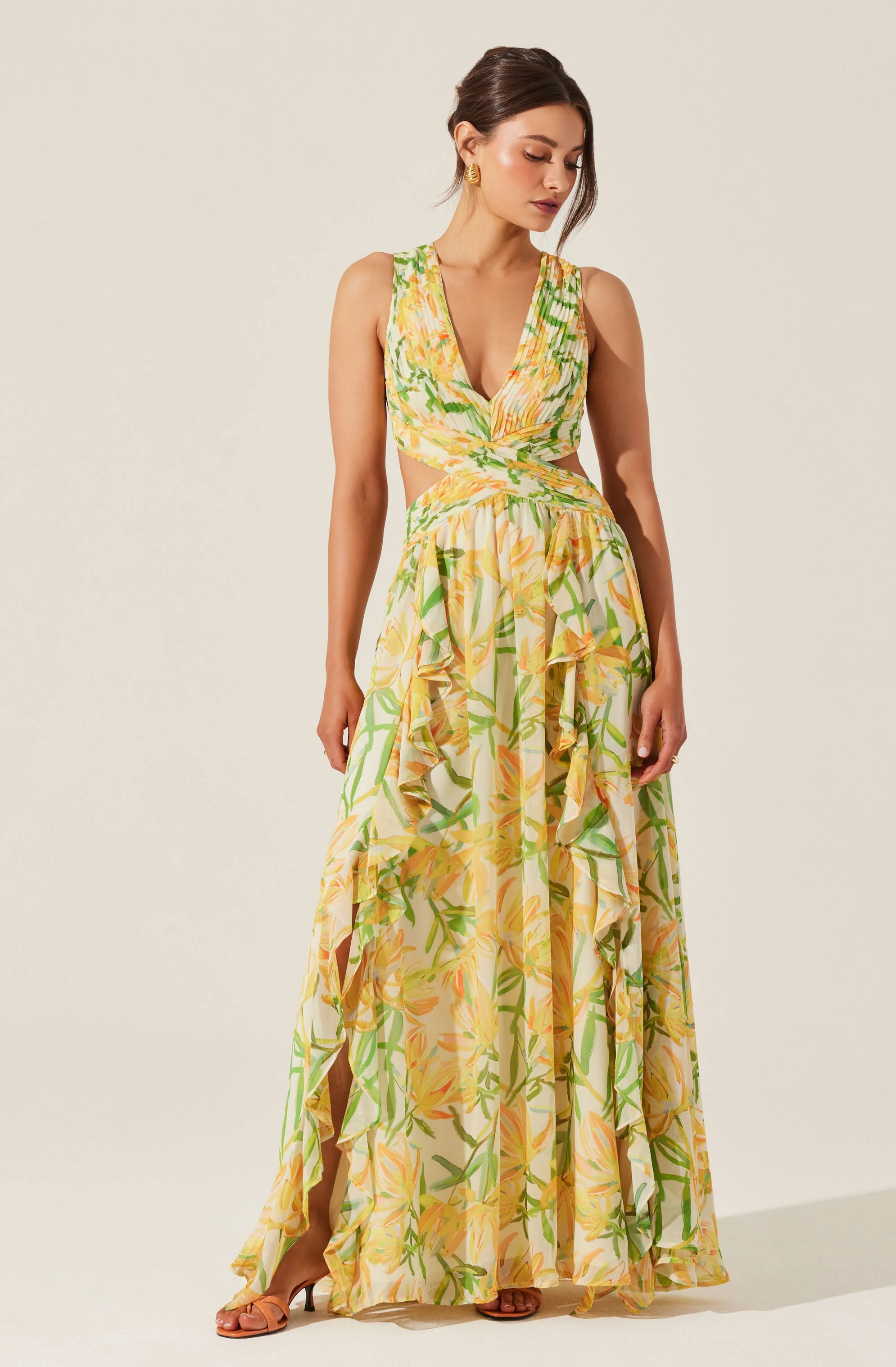 Noya Floral Cutout Maxi Dress