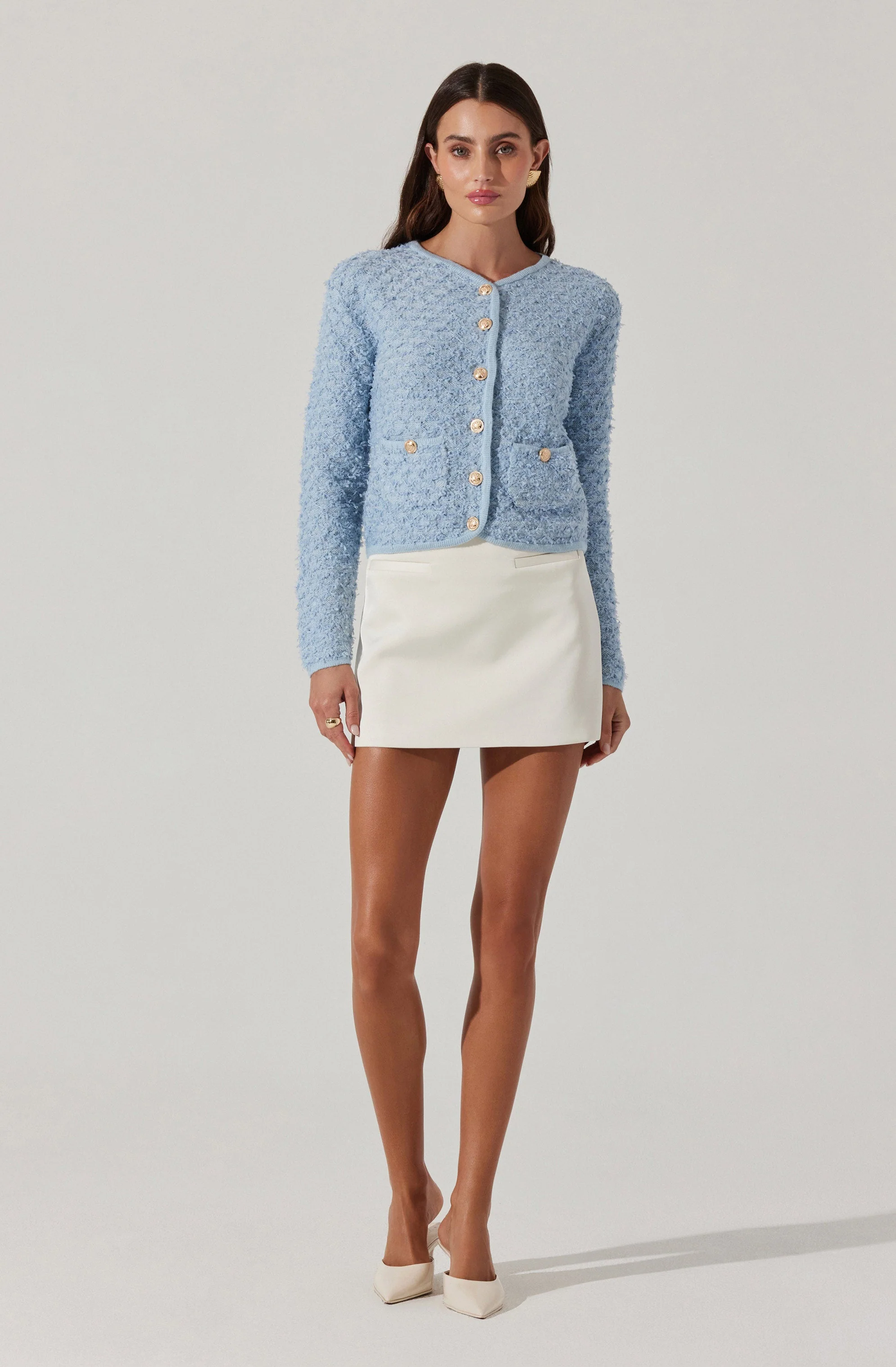 Textured Patch Pocket Cardigan