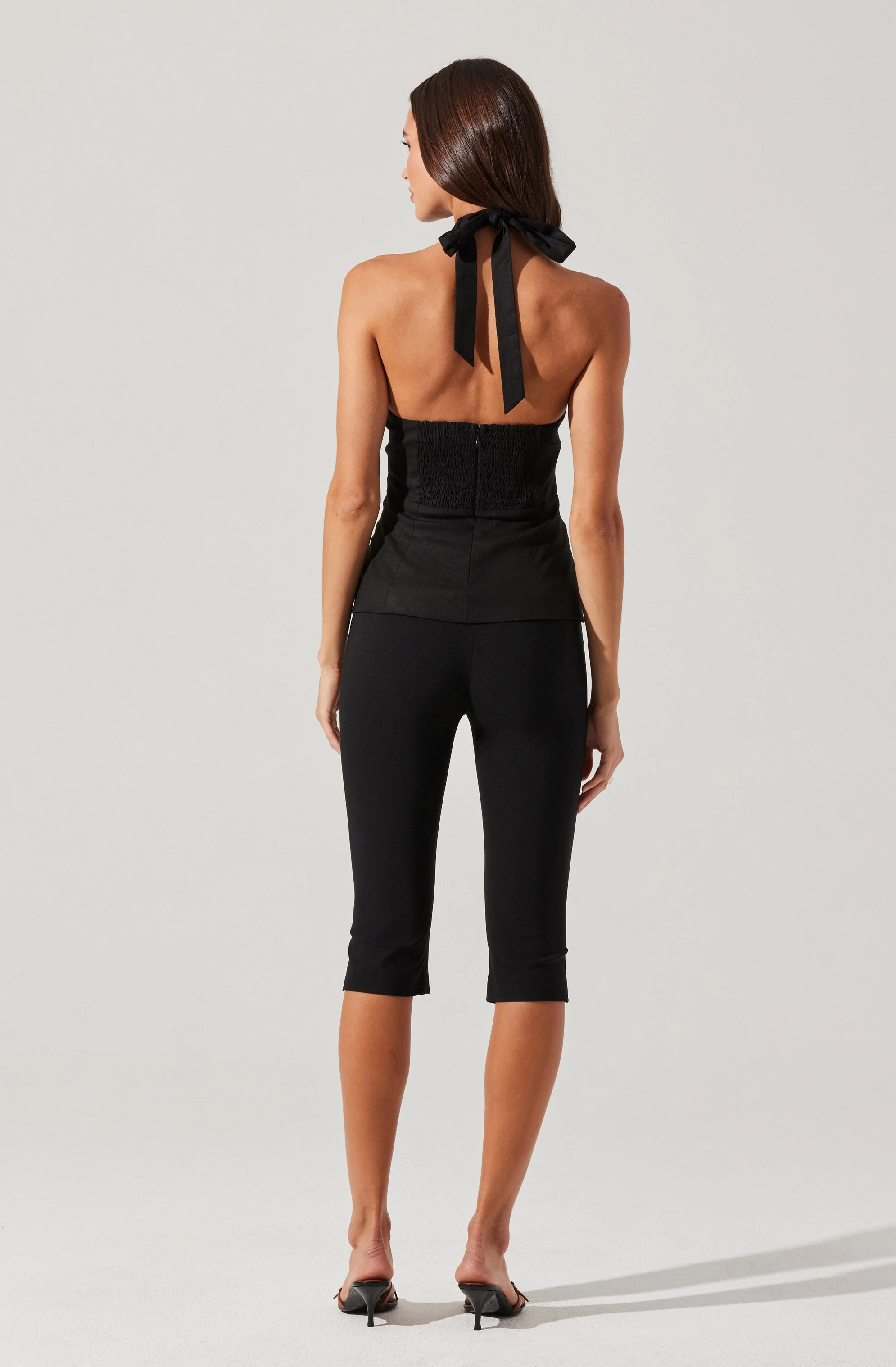 Yaritza Crossover Linen Blend Vest