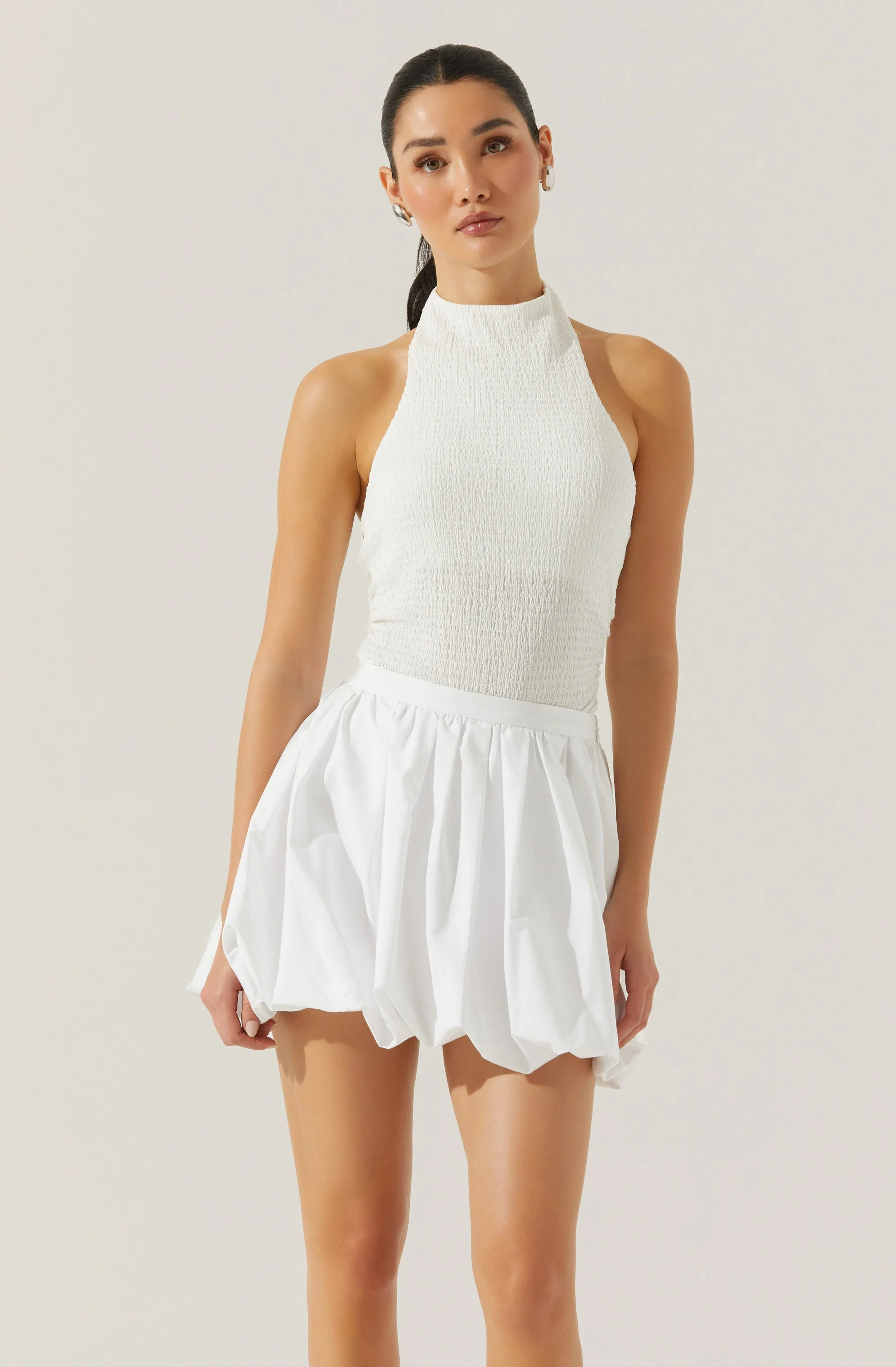 Gwyneth Textured Halter Neck Top