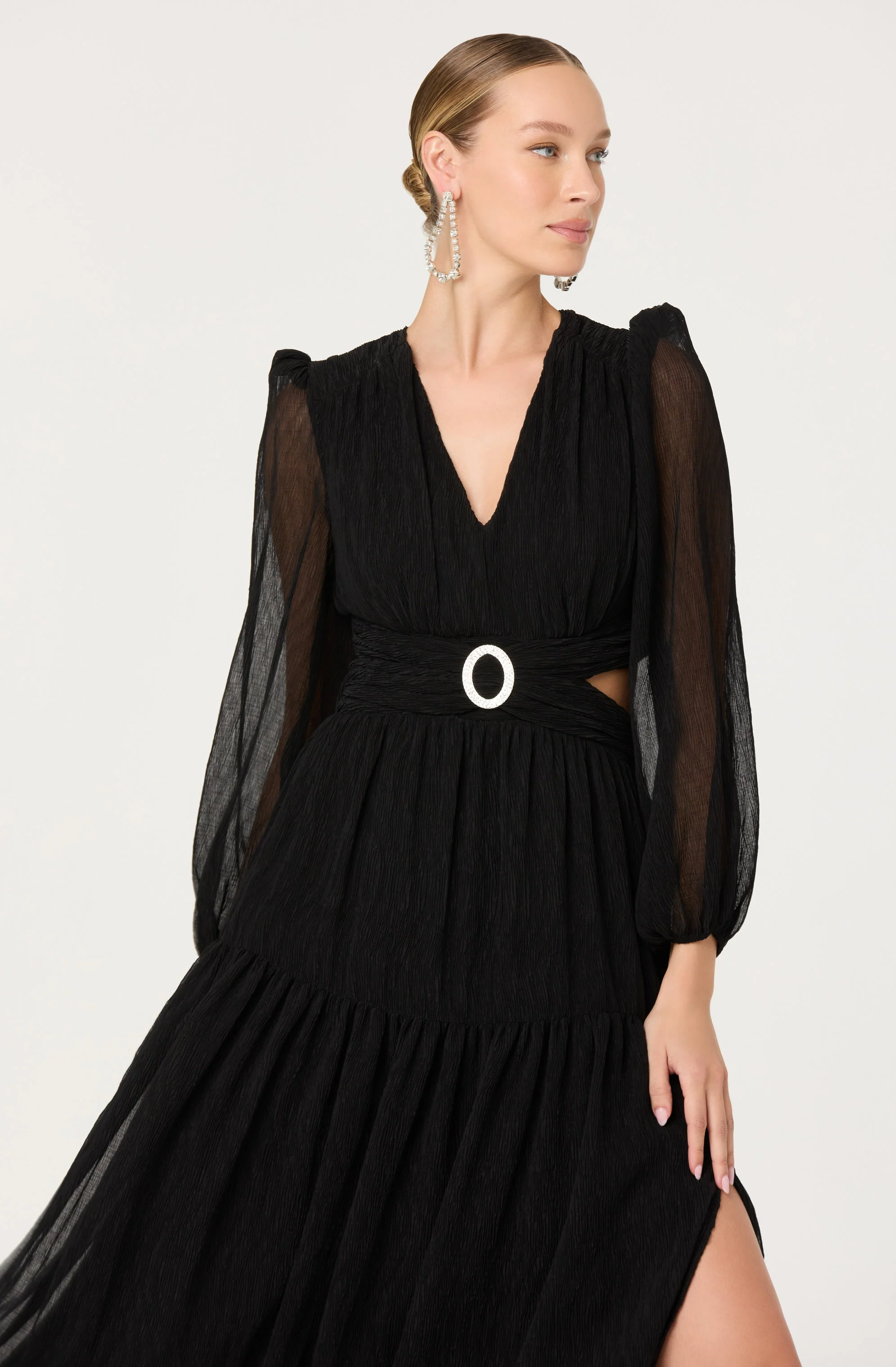 Klarissa V-Neck Cutout Maxi Dress