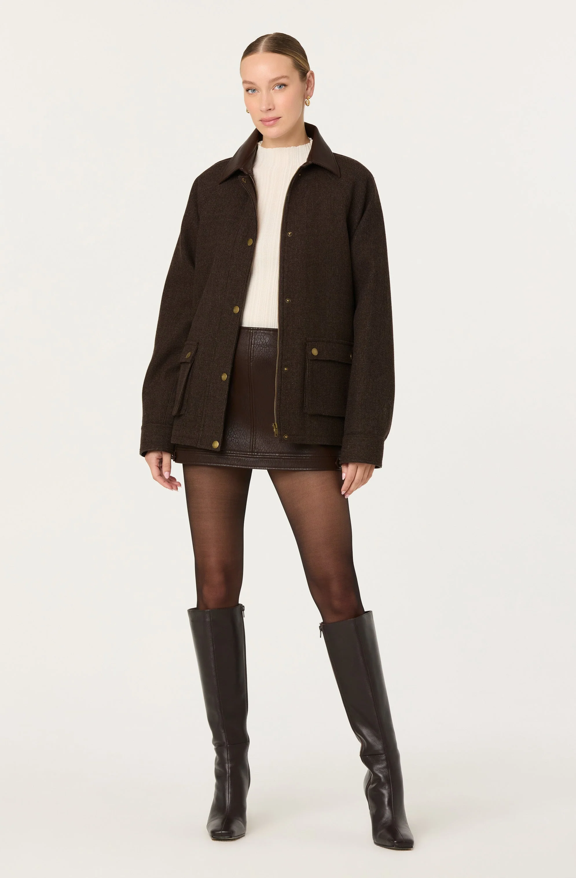 Kareen Faux Leather Mini Skirt