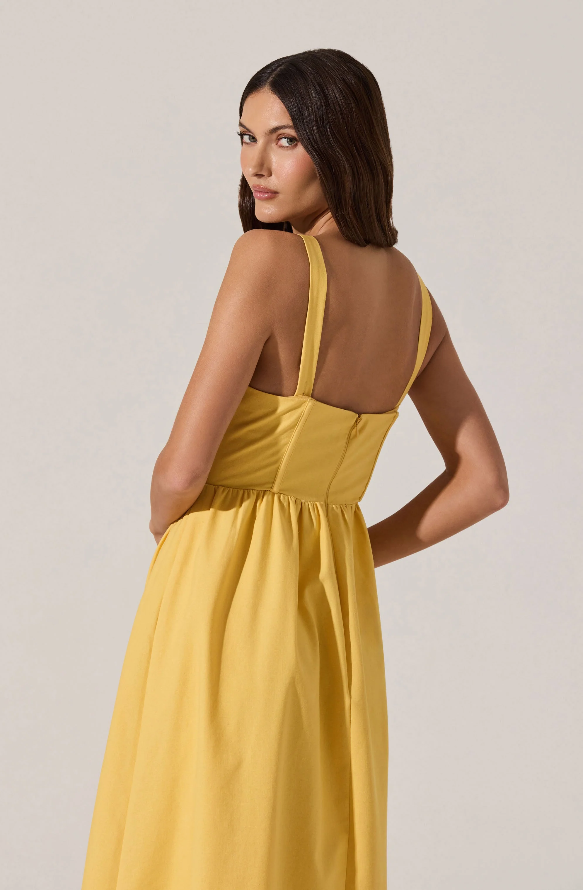 Sweetheart Corset Linen Dress