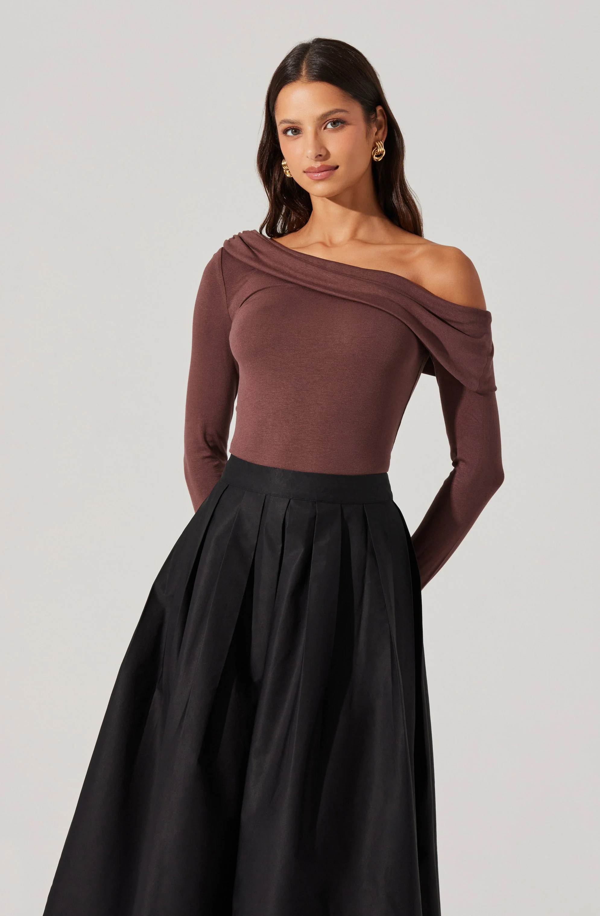 Draped Off Shoulder Top
