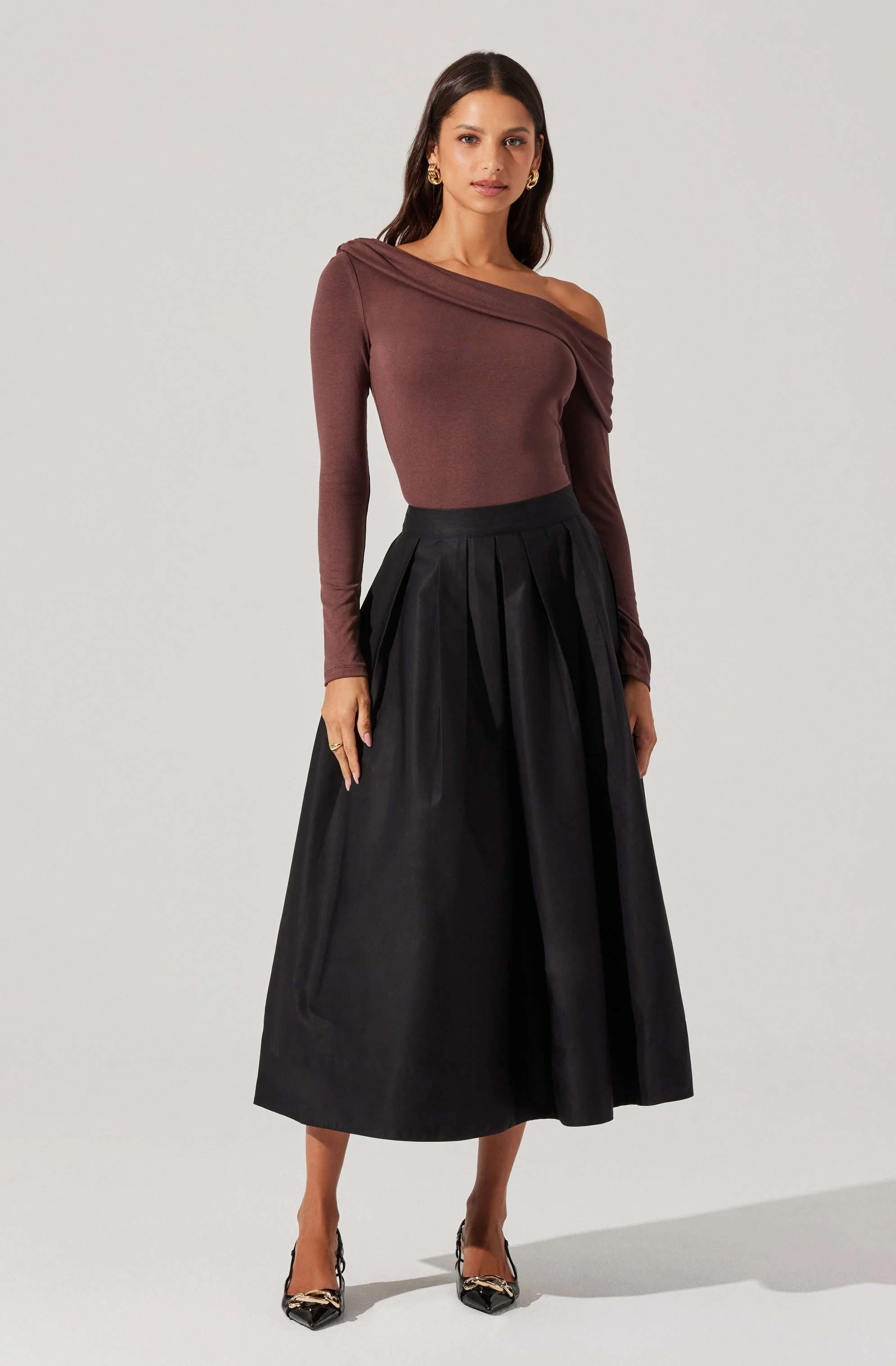 Draped Off Shoulder Top