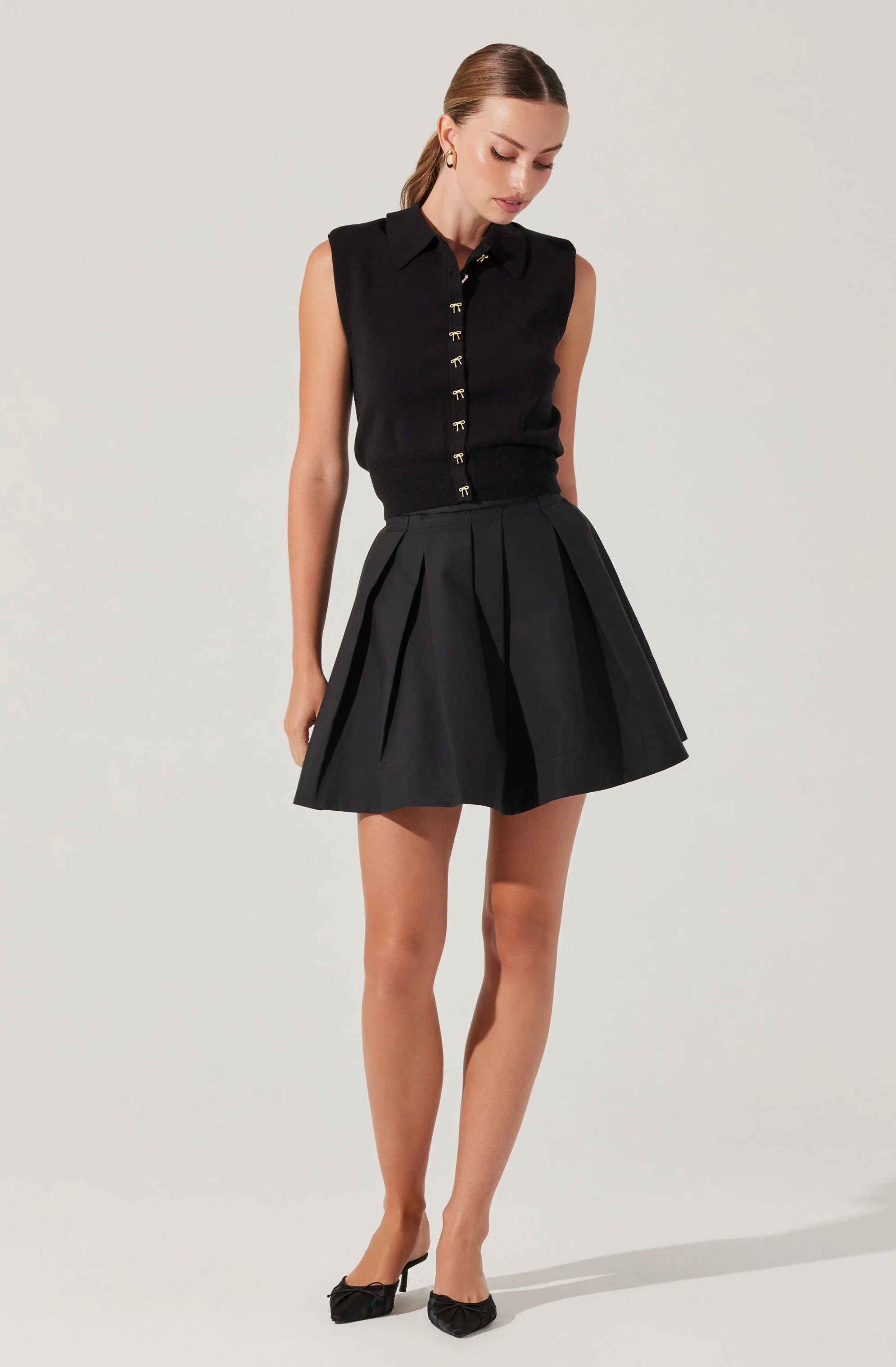 Kori Bow Embellished Sweater Top