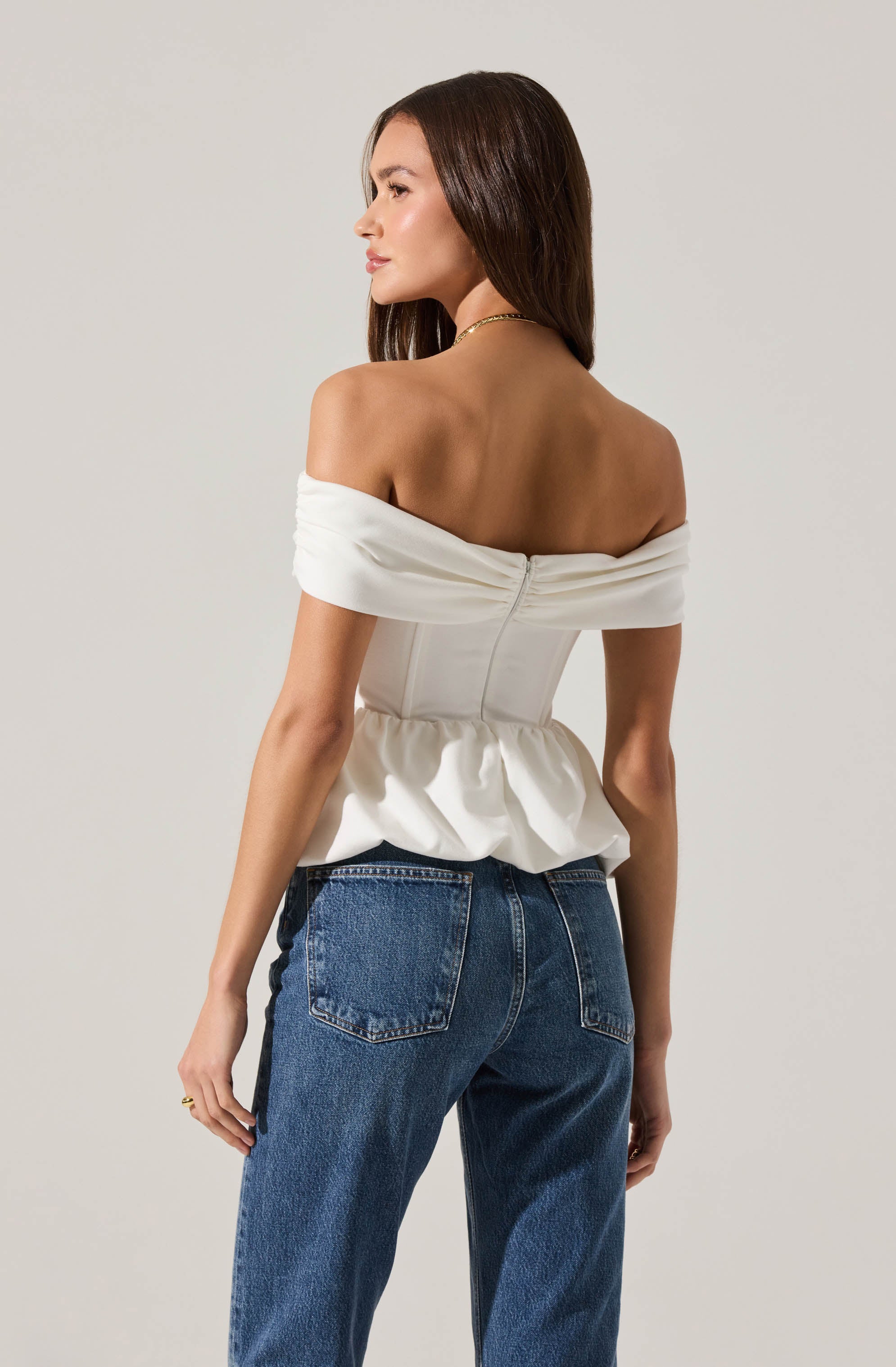 Tennille Off Shoulder Peplum Top