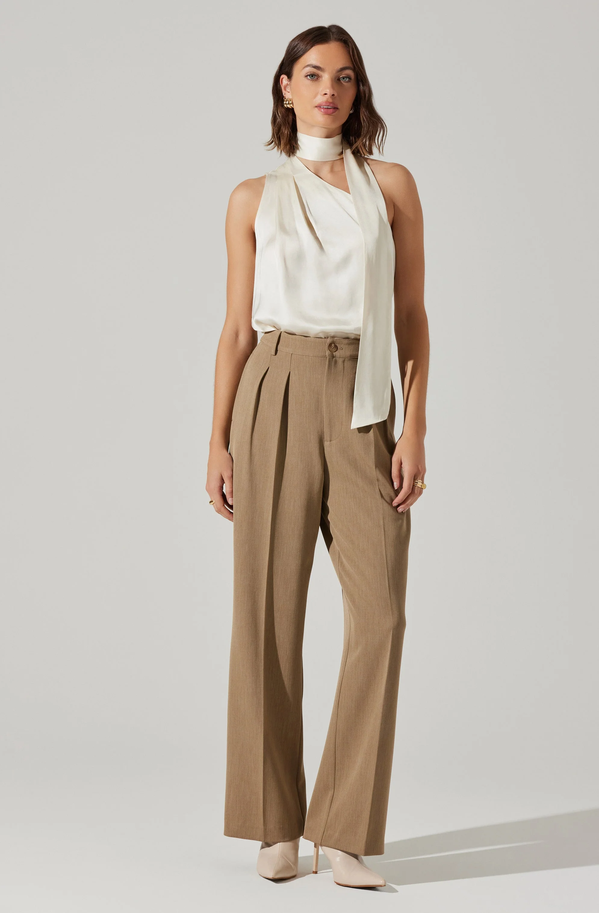 Partia Scarf Detail Asymmetric Top