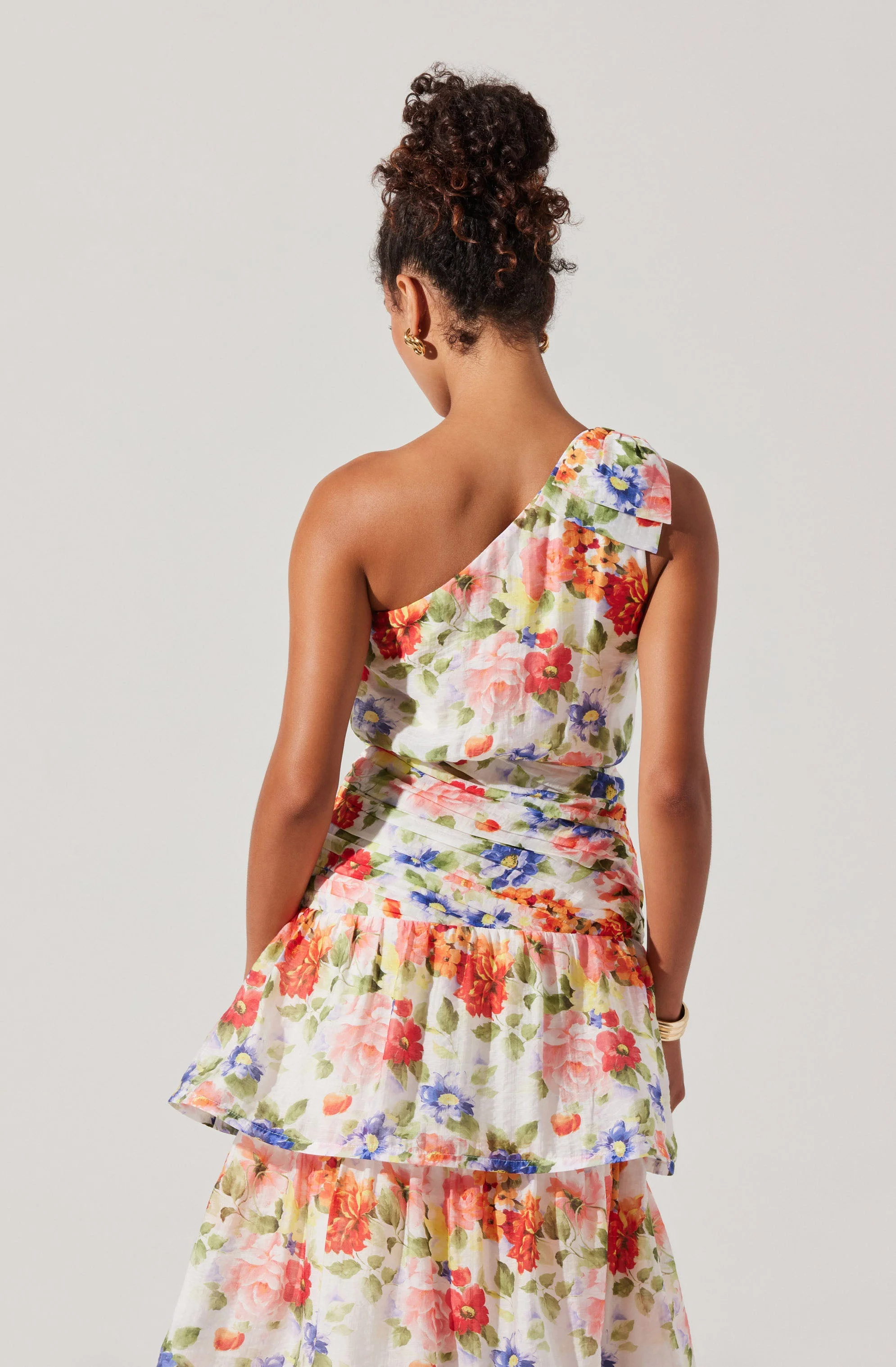 Natali One Shoulder Floral Maxi Dress