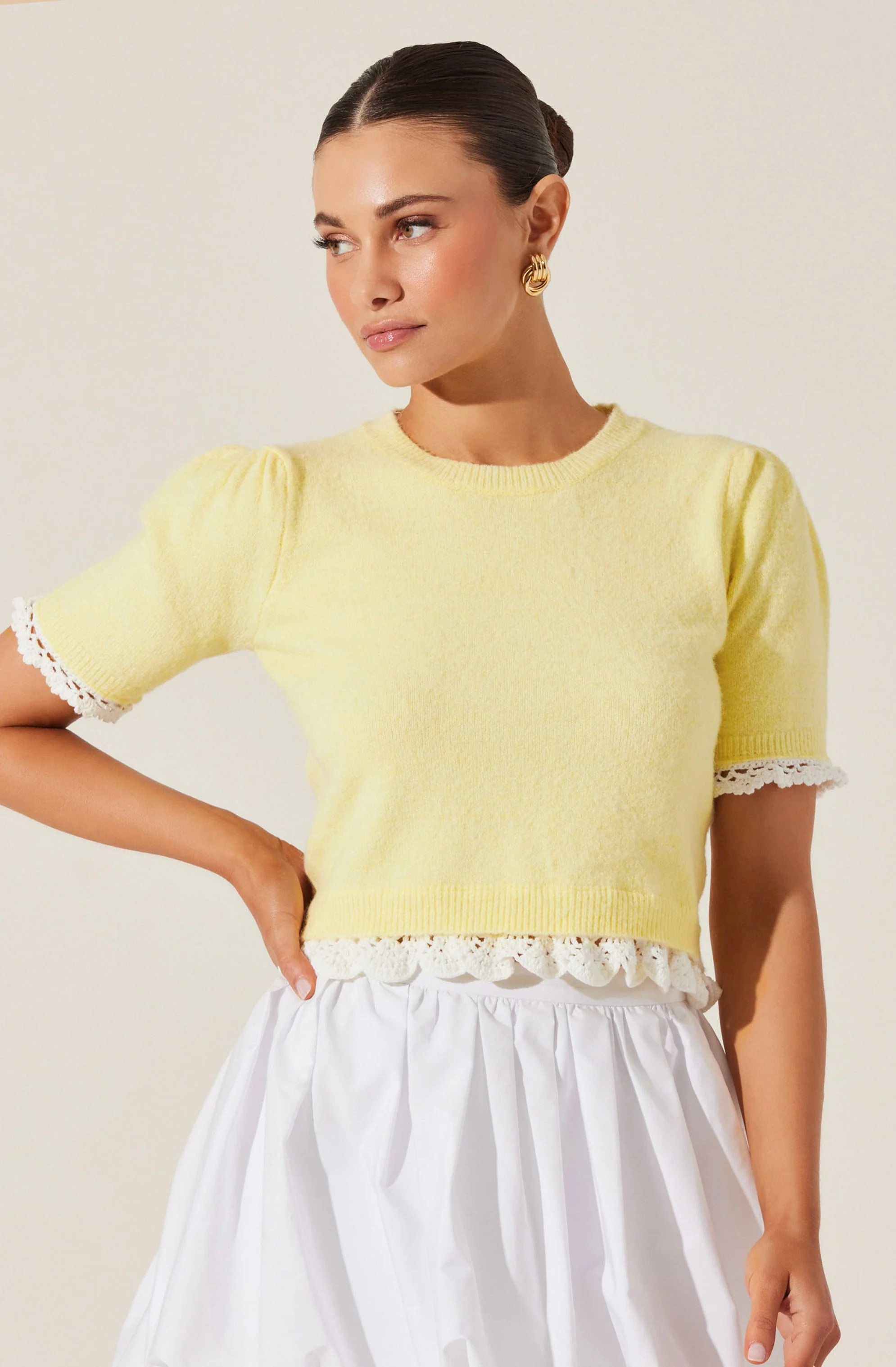 Essy Lace Trim Sweater