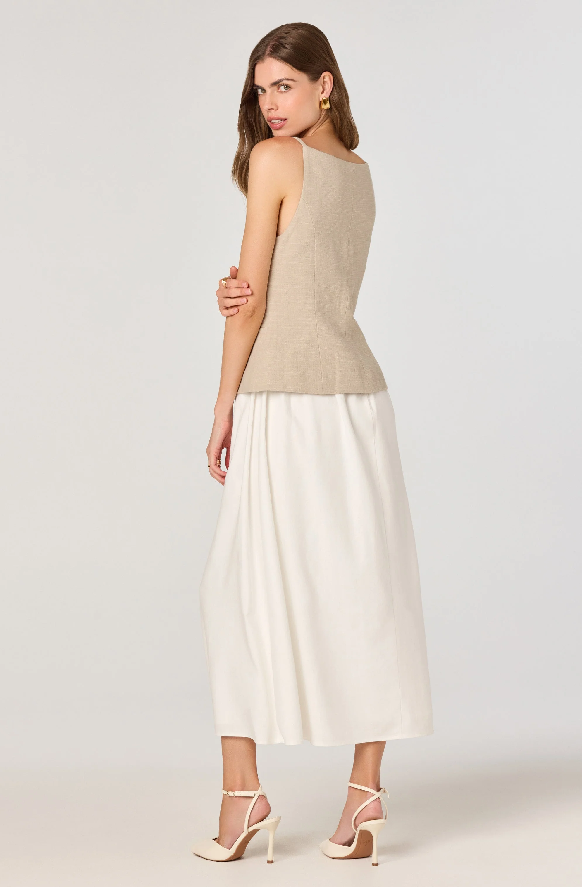 Longline Vest Mixed Media Dress