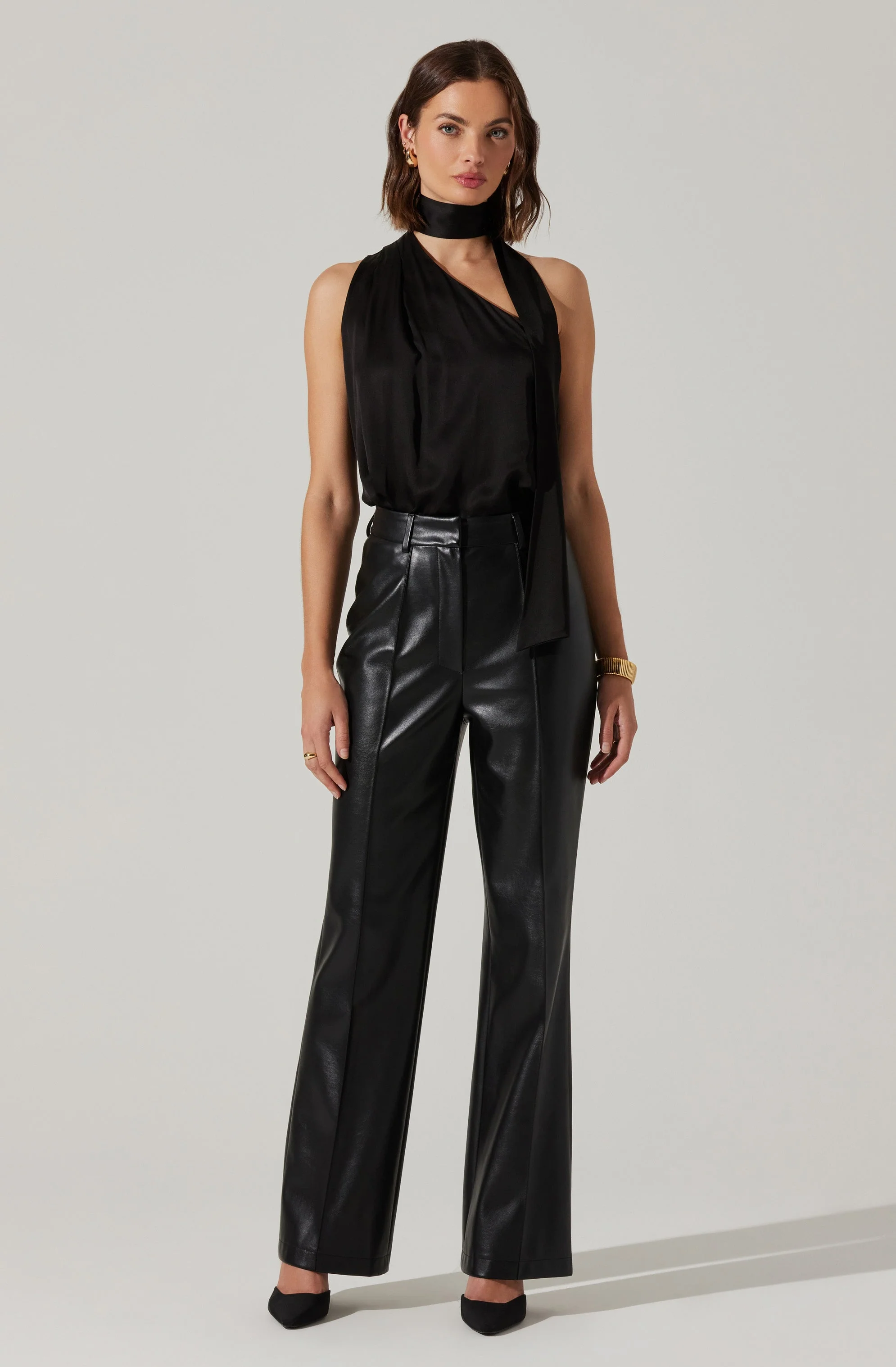 Partia Scarf Detail Asymmetric Top