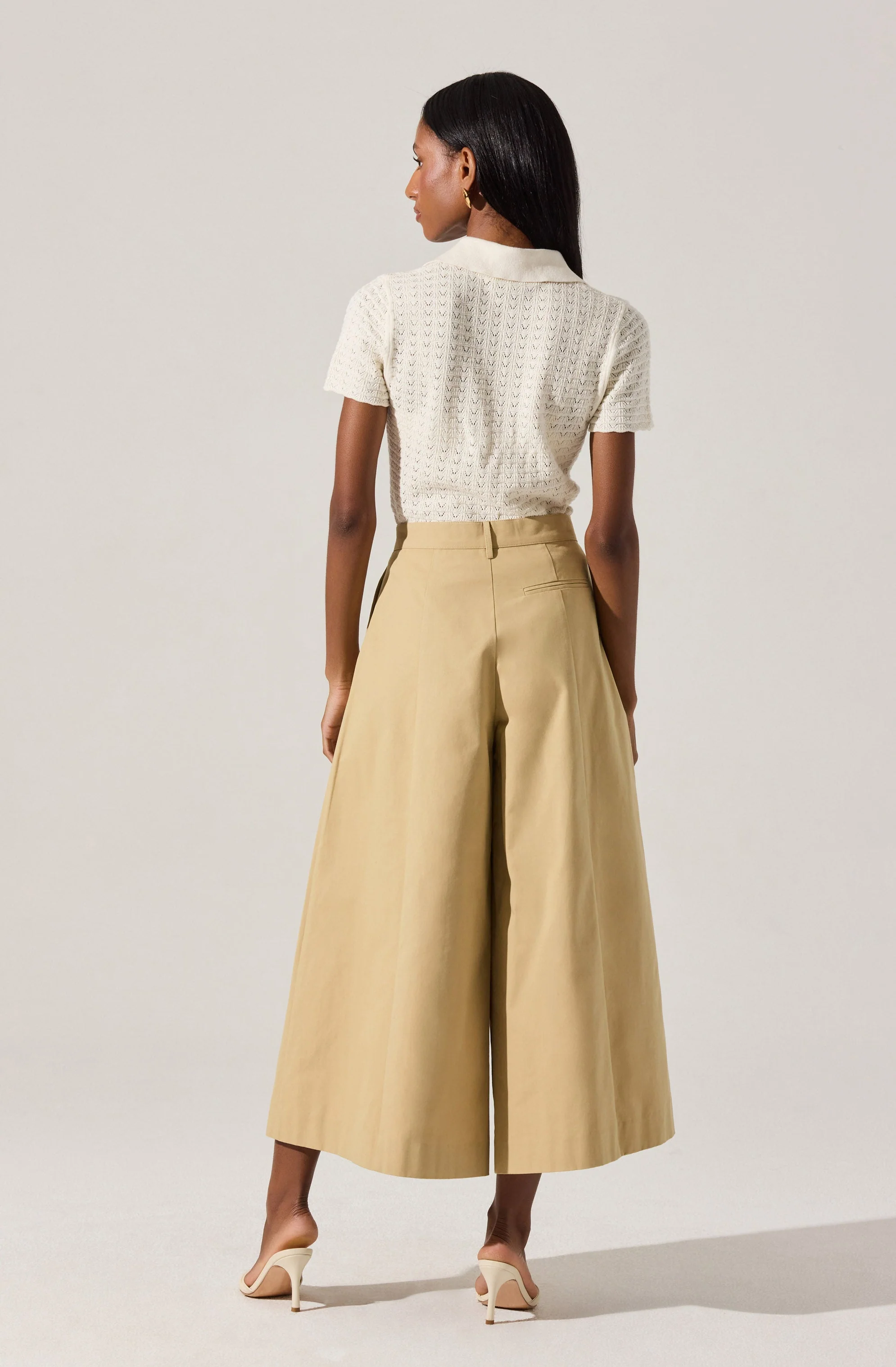 Pearl Polo Pointelle Sweater