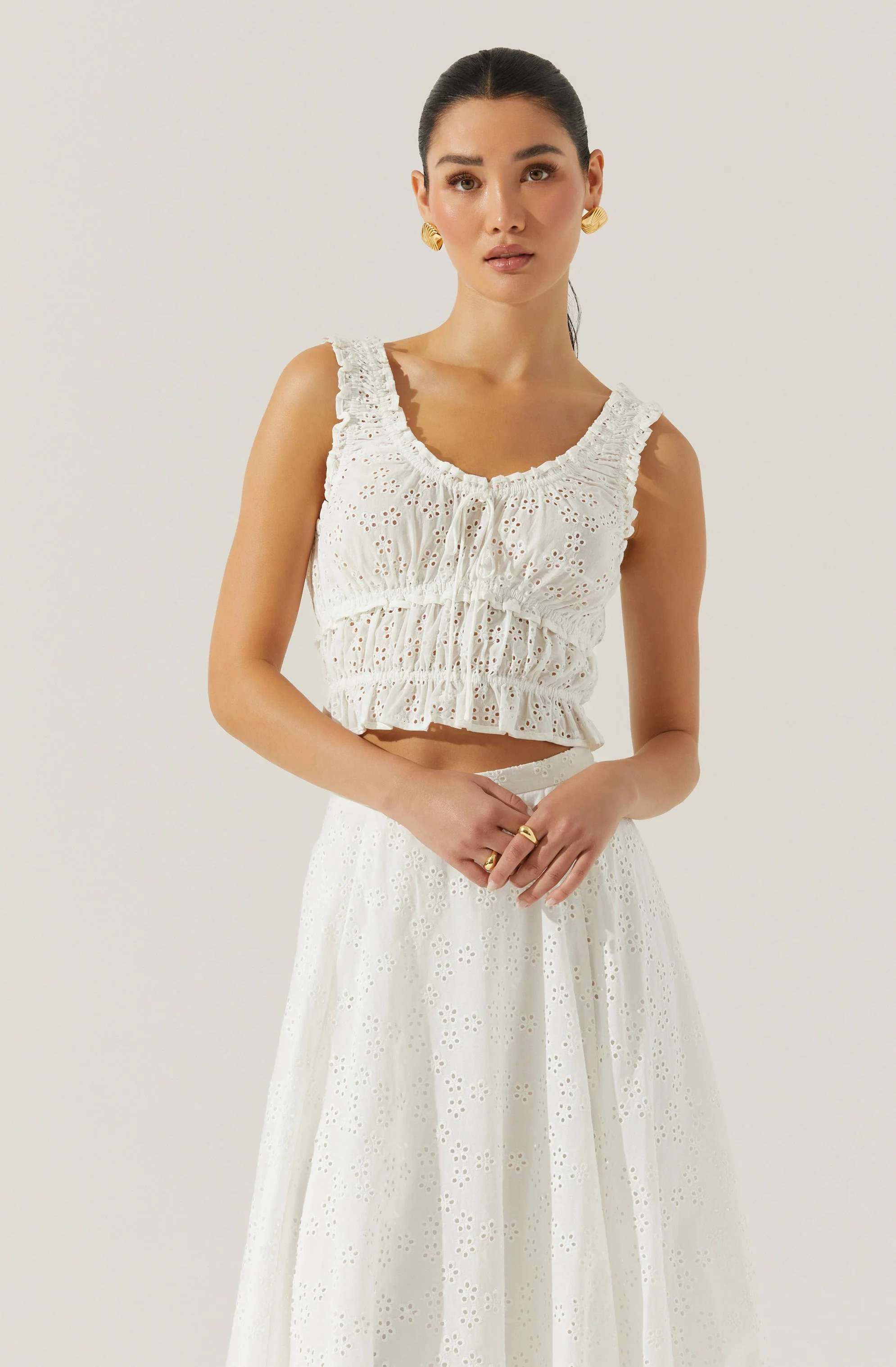 Kissel Tiered Eyelet Top