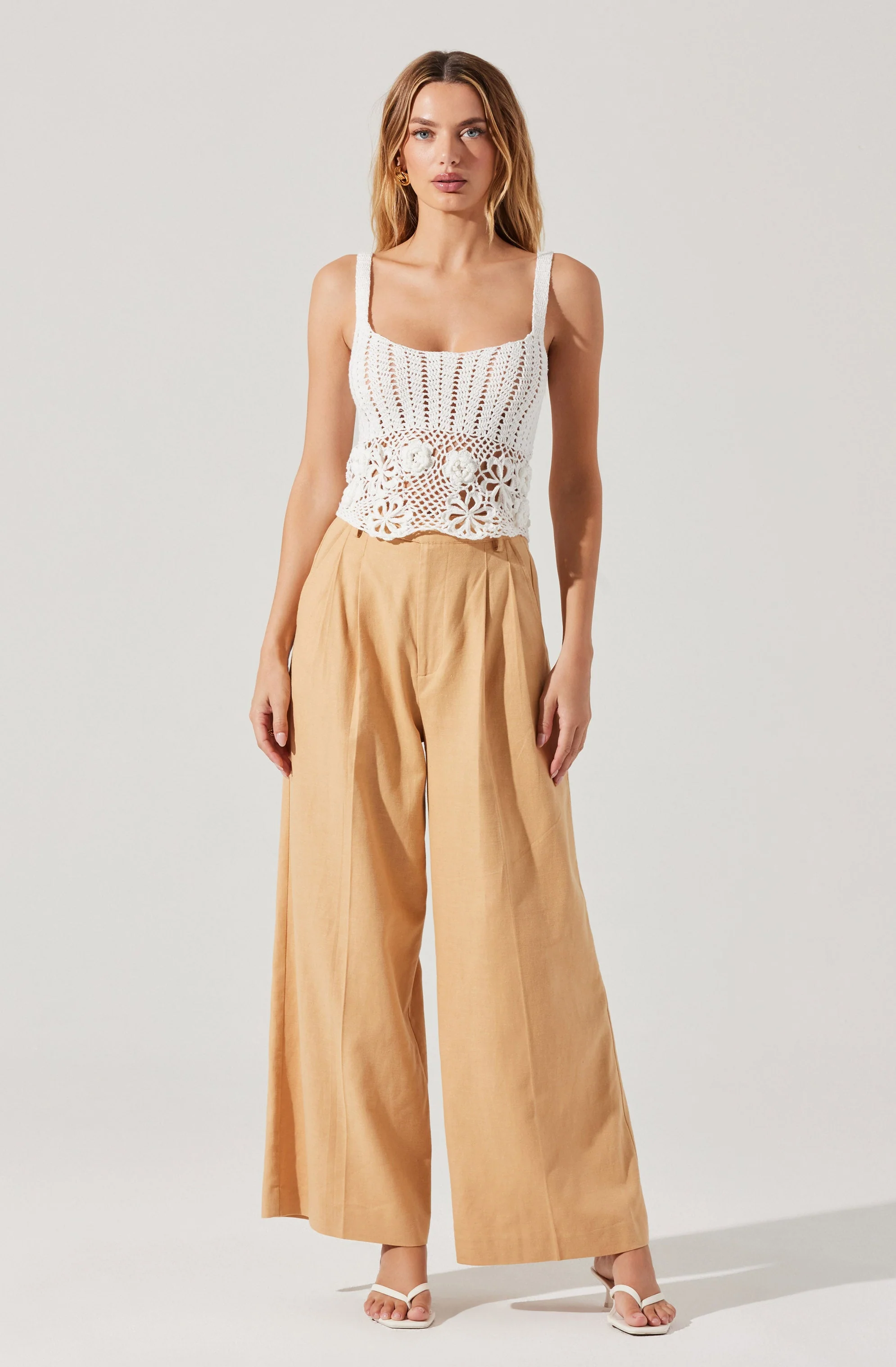 Everly Floral Crochet Sweater Top