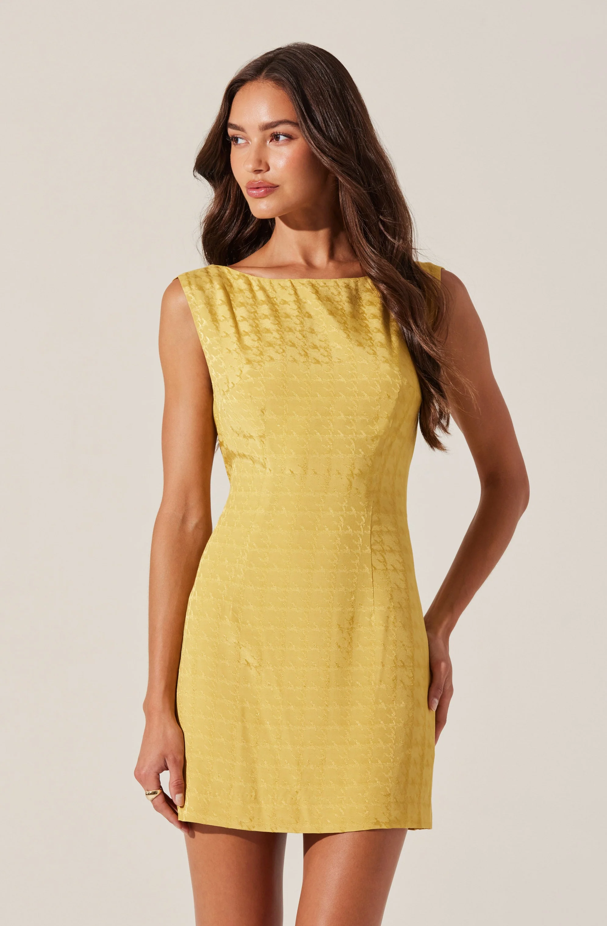 Open Cowl Back Mini Dress