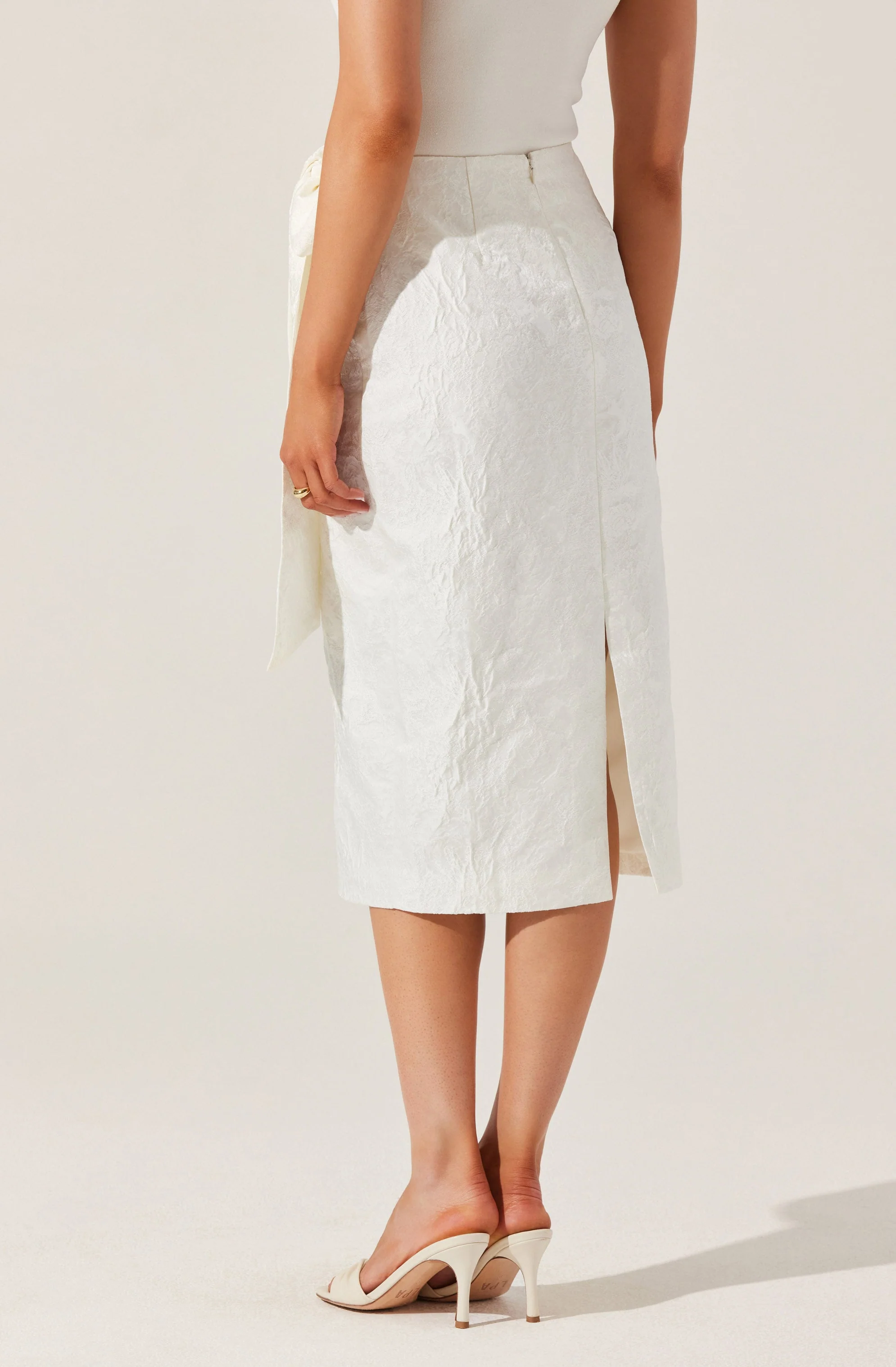 Jazmine Floral Jacquard Midi Skirt