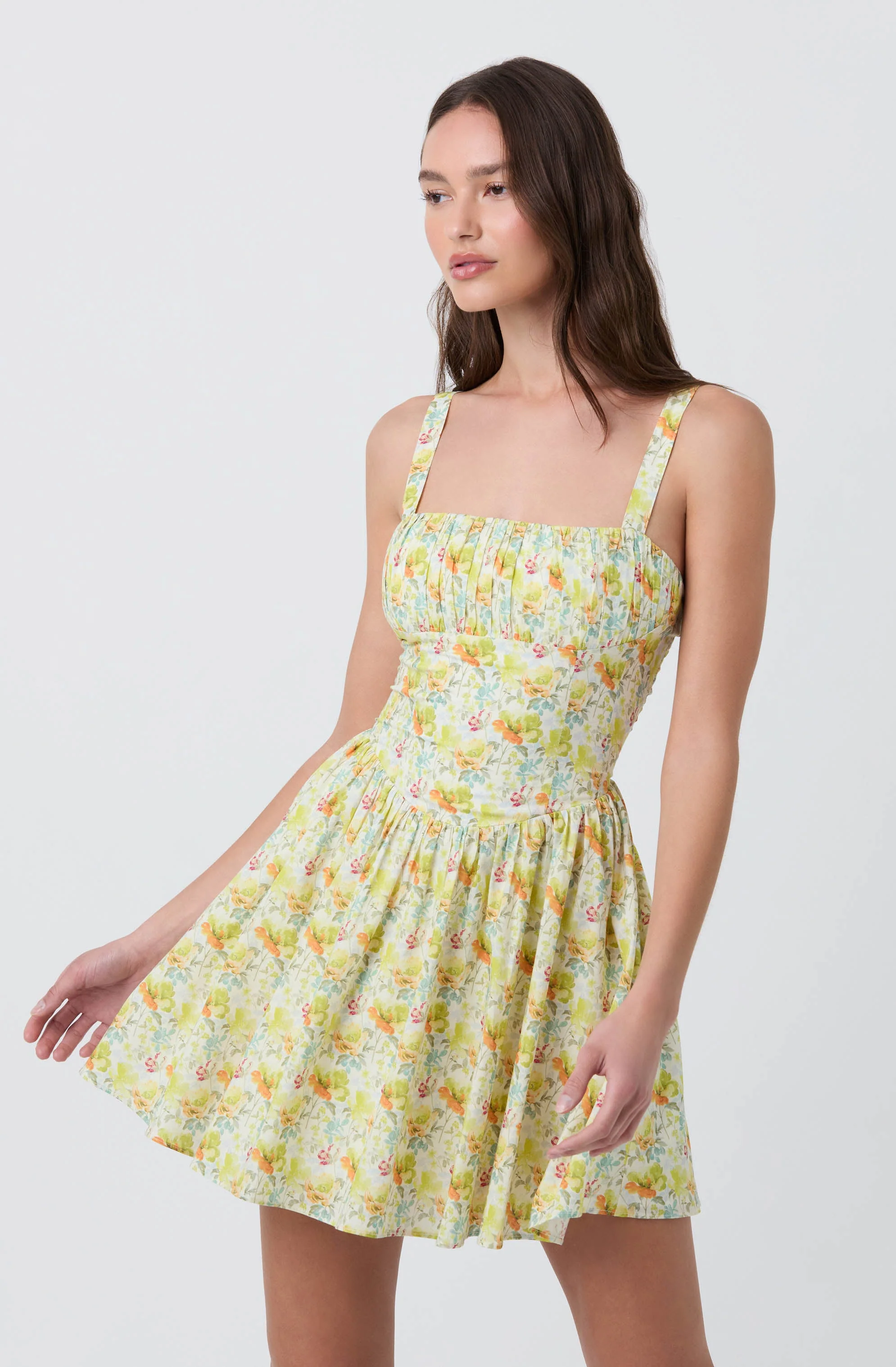 Floral Milkmaid Mini Dress