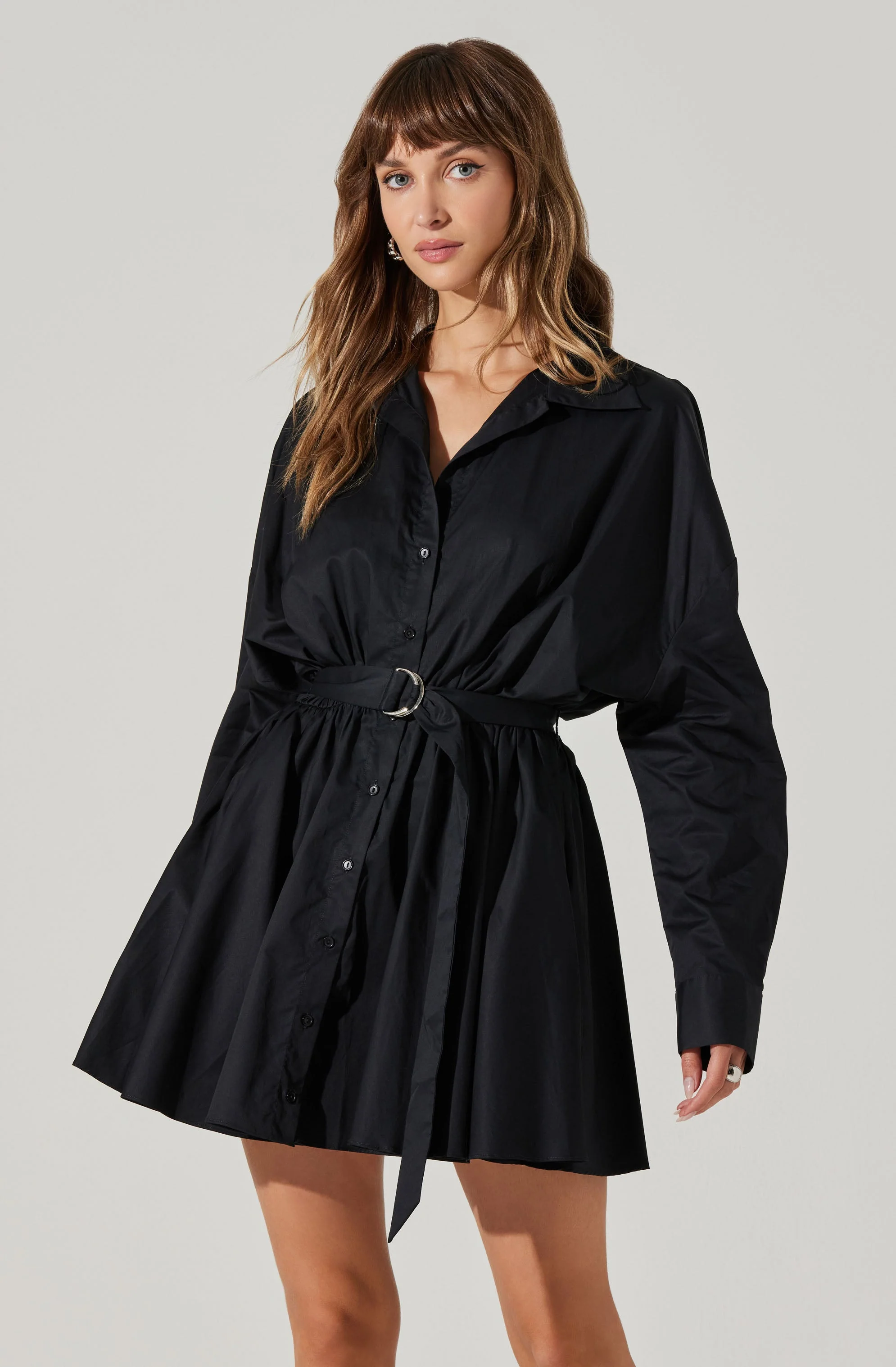 Winica Belted Mini Shirtdress