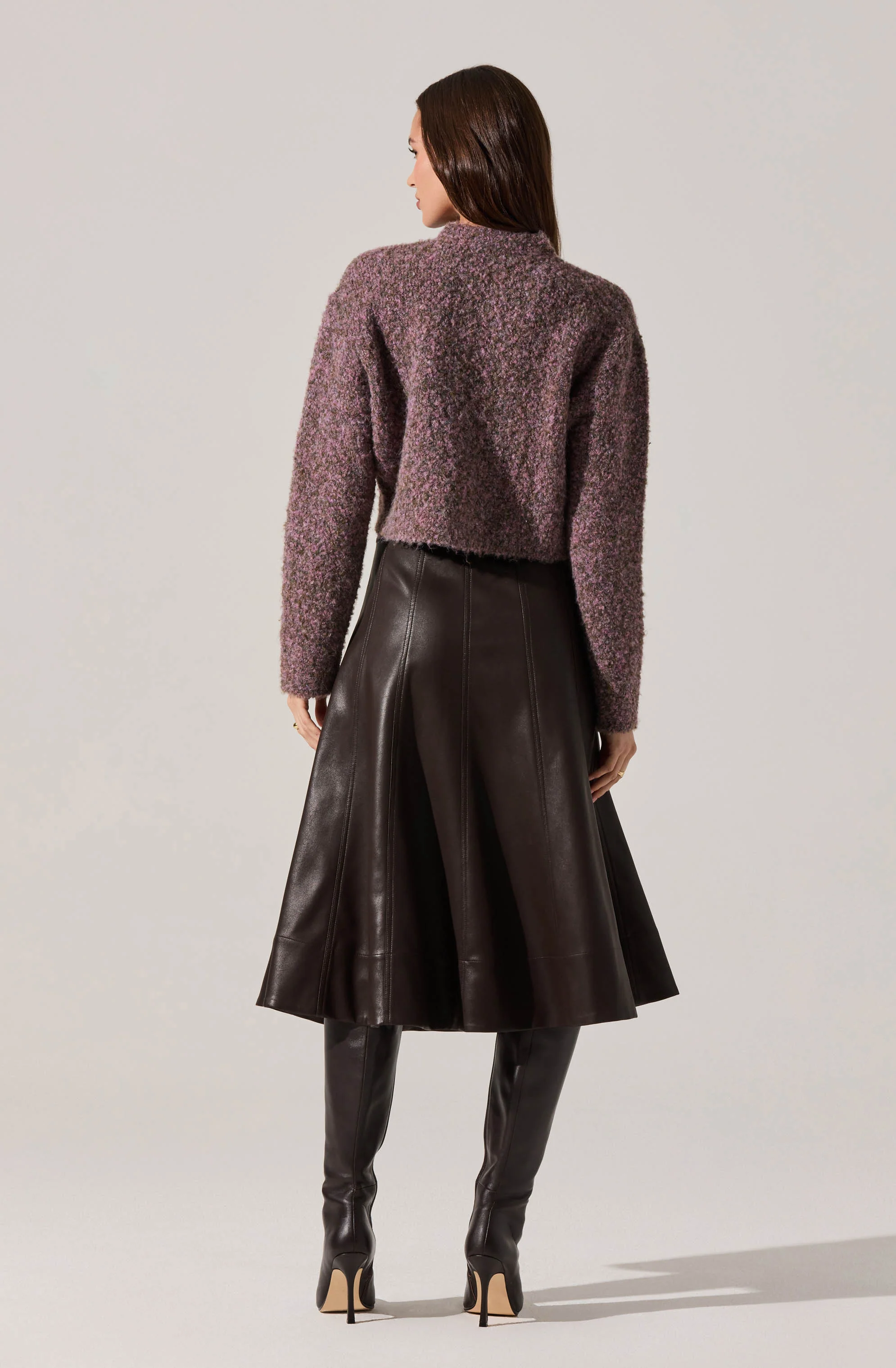 Sebille Textured Fuzzy Knit Cardigan