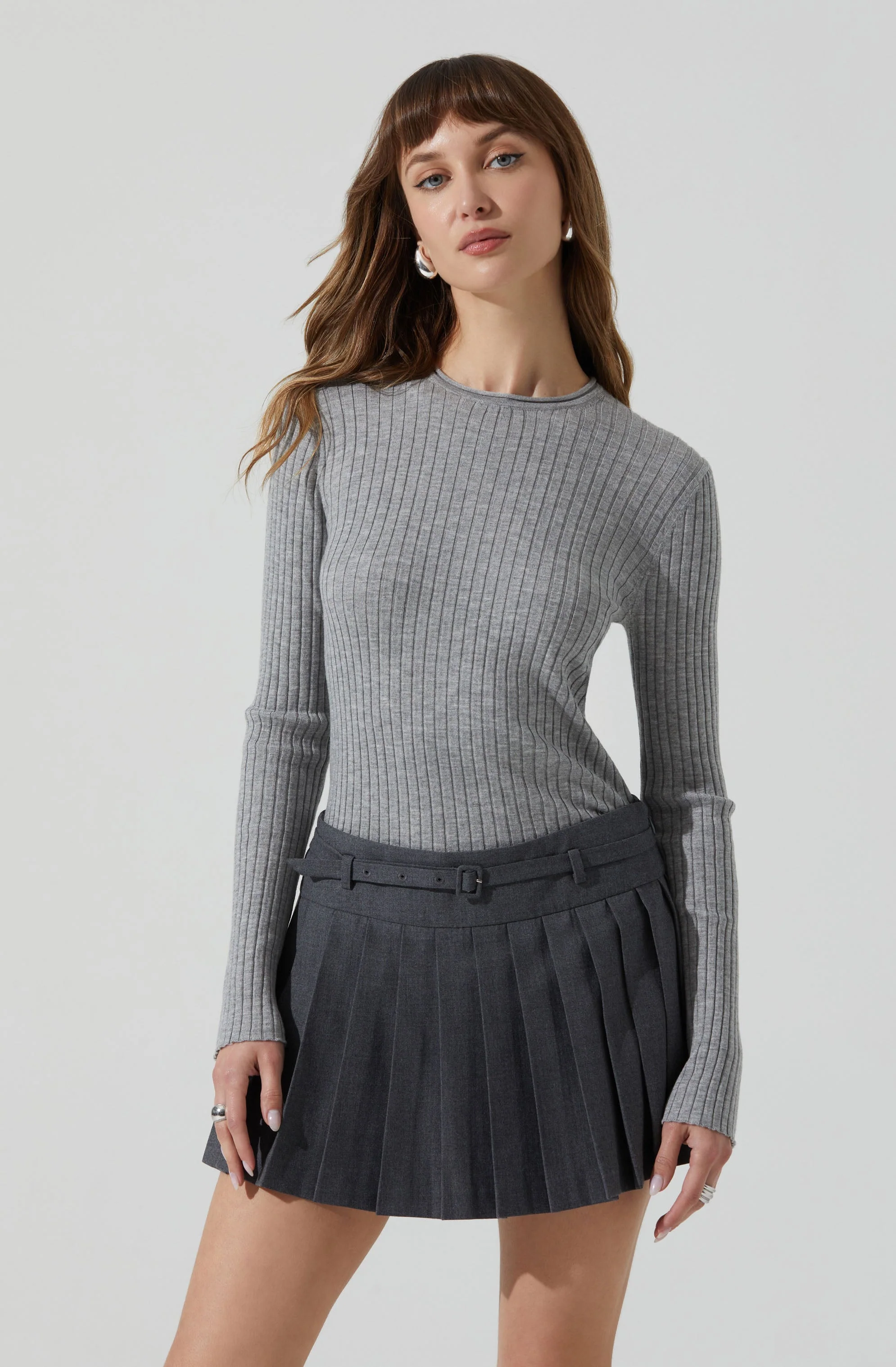 Reece Ribbed Long Sleeve Sweater