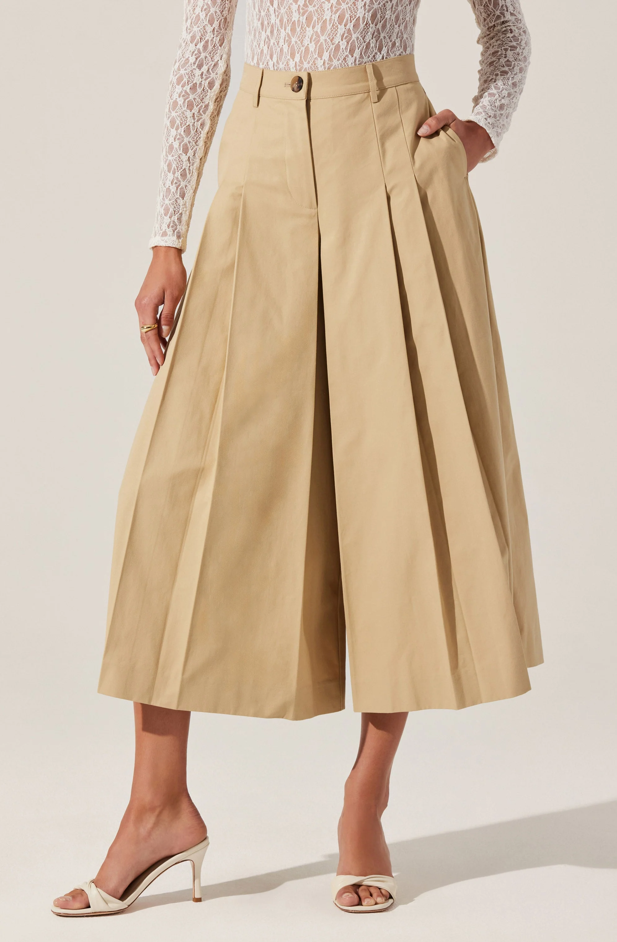 Rowen Pleated Culotte Pants