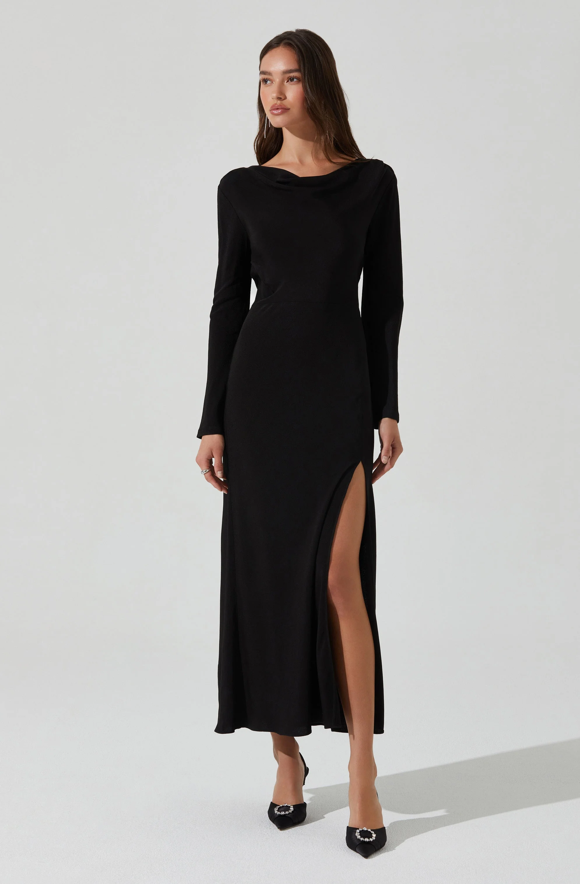 Decima Cowl Neck Maxi Dress