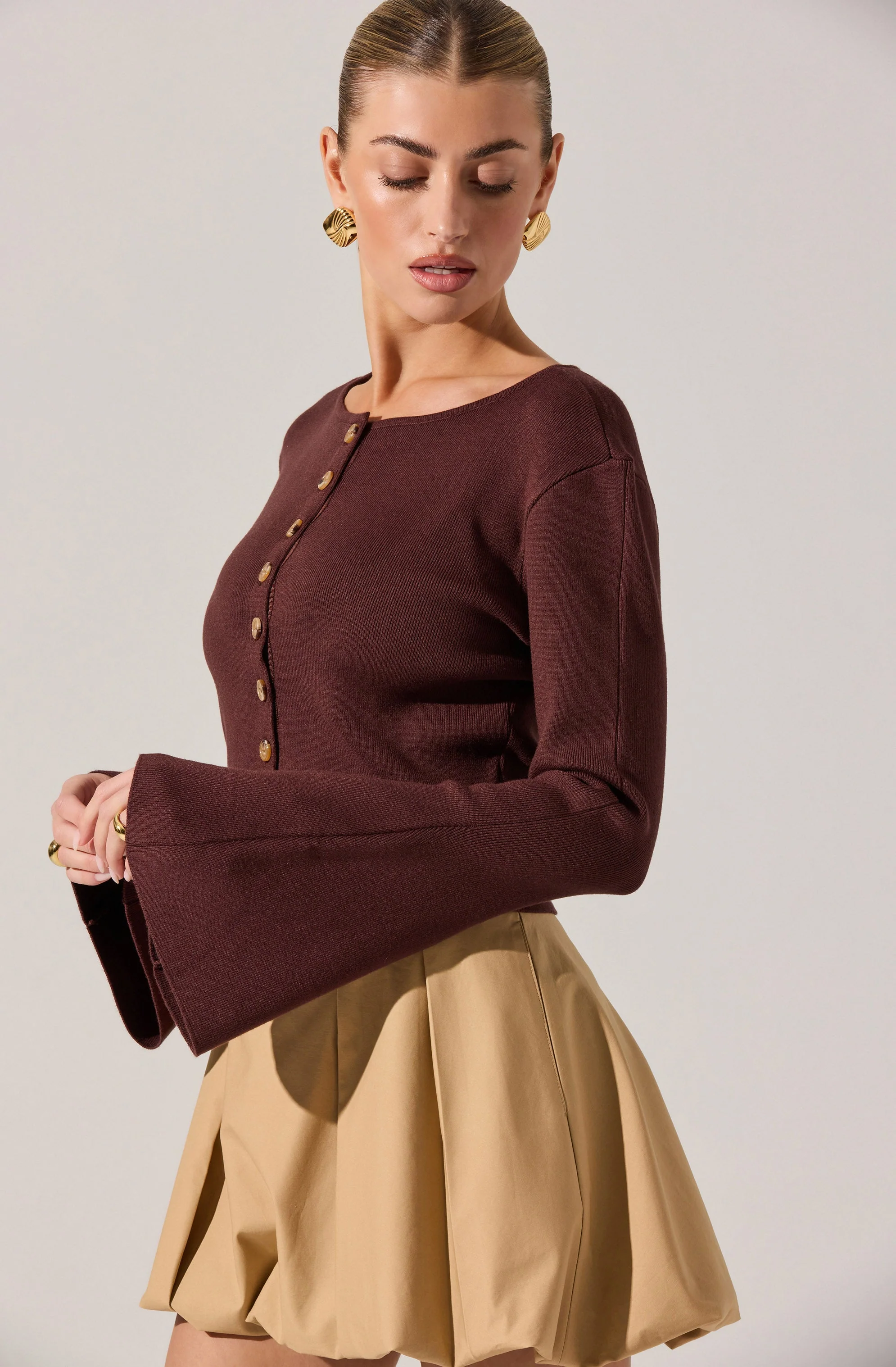 Nylah Bell Sleeve Cardigan