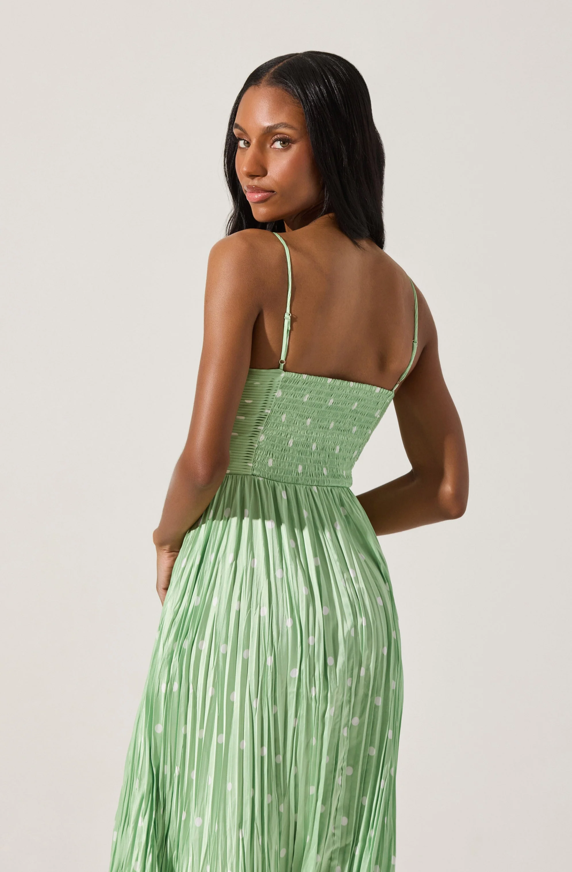 Maeve Printed Pleated Midi Dress