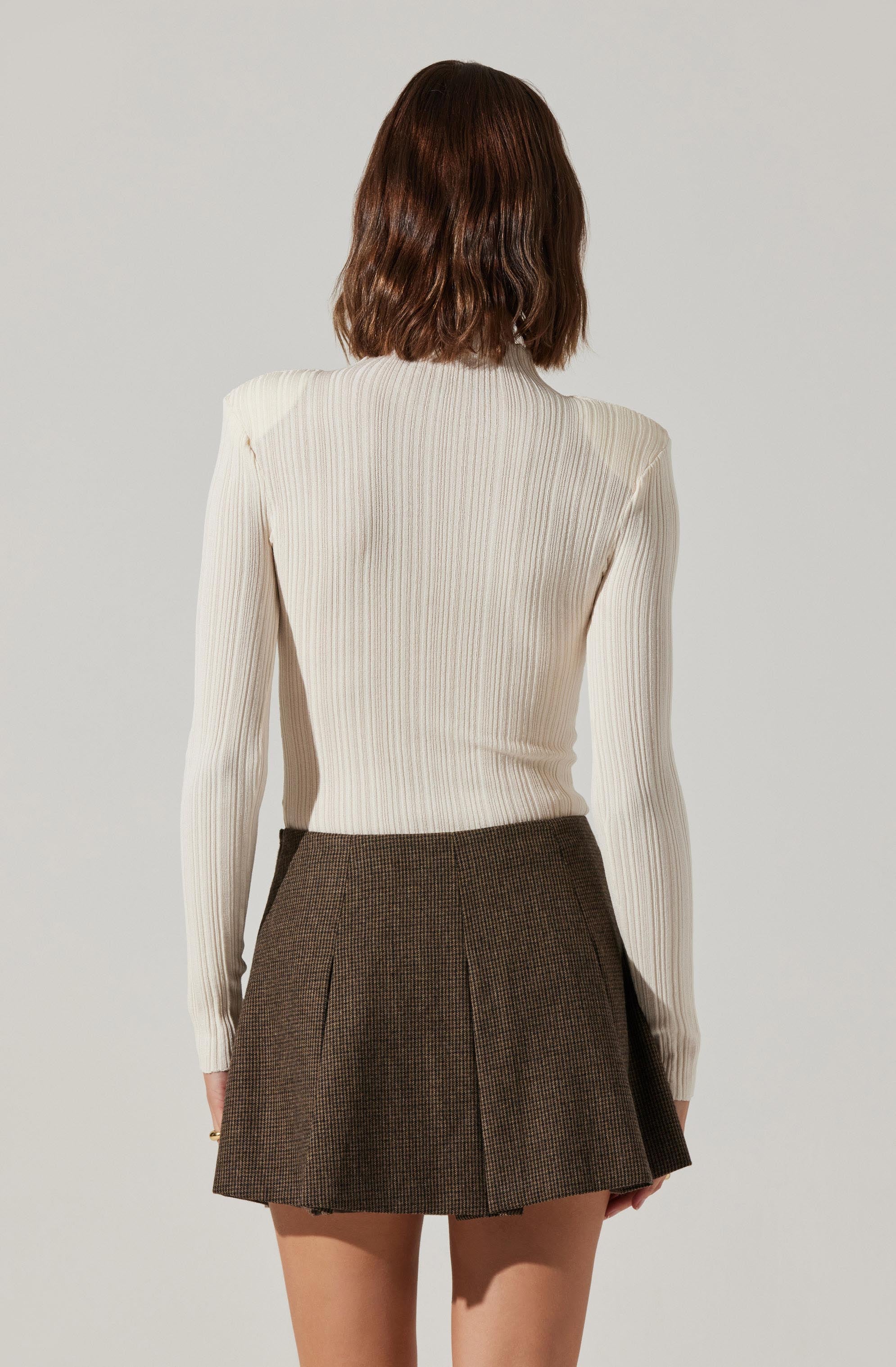 Roslin Ribbed Mock Neck Sweater